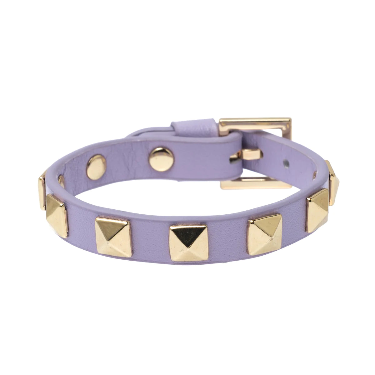 Leather Stud Bracelet Lavendel