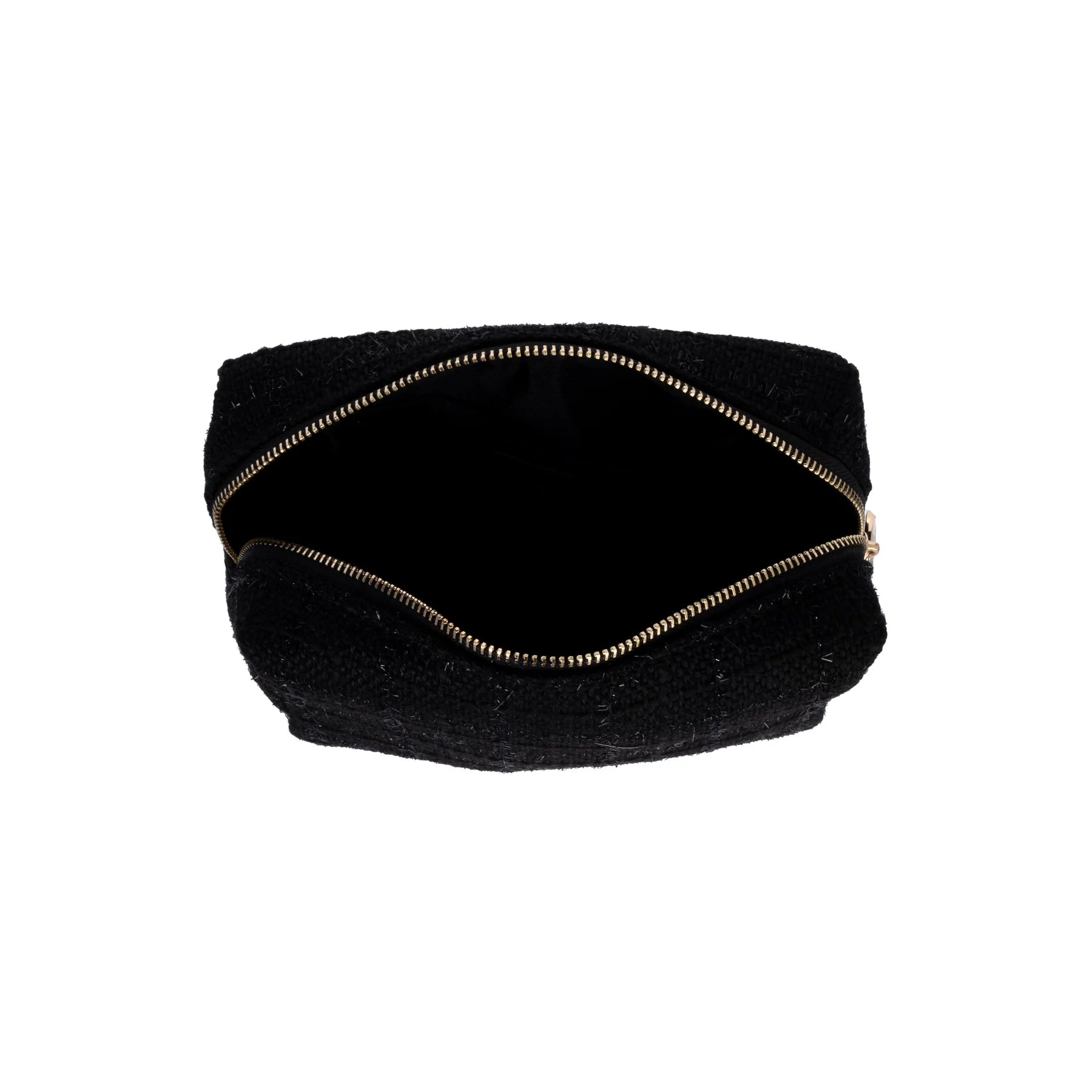 Tweed Make-Up Pouch Small Black