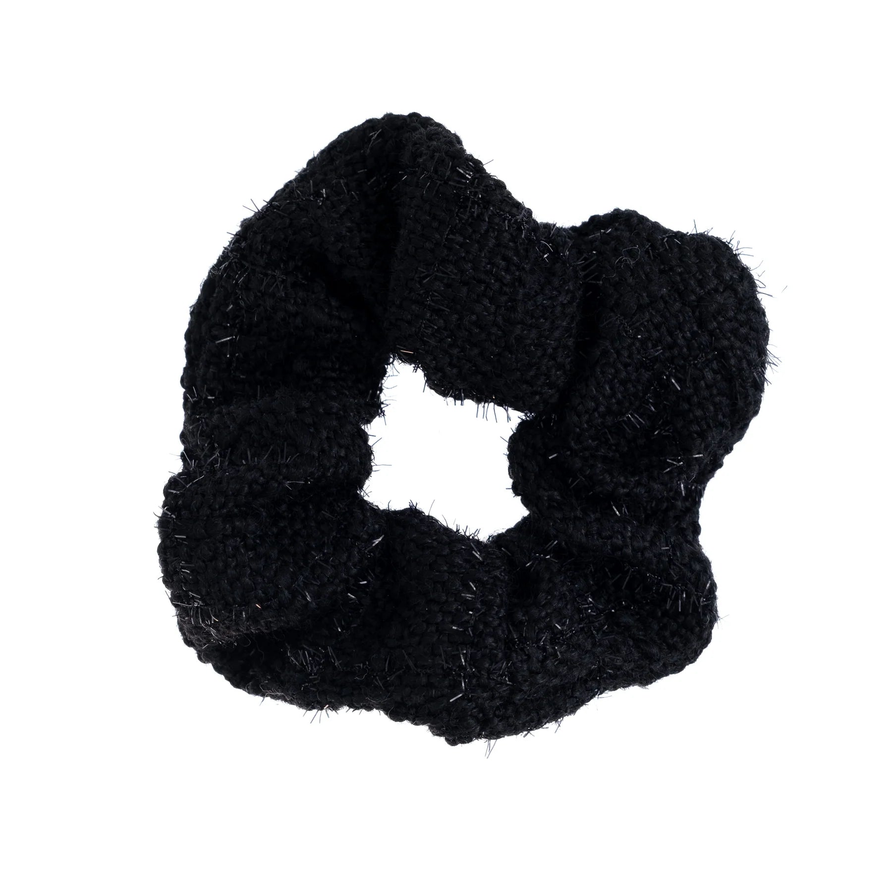 Tweed Scrunchie Black