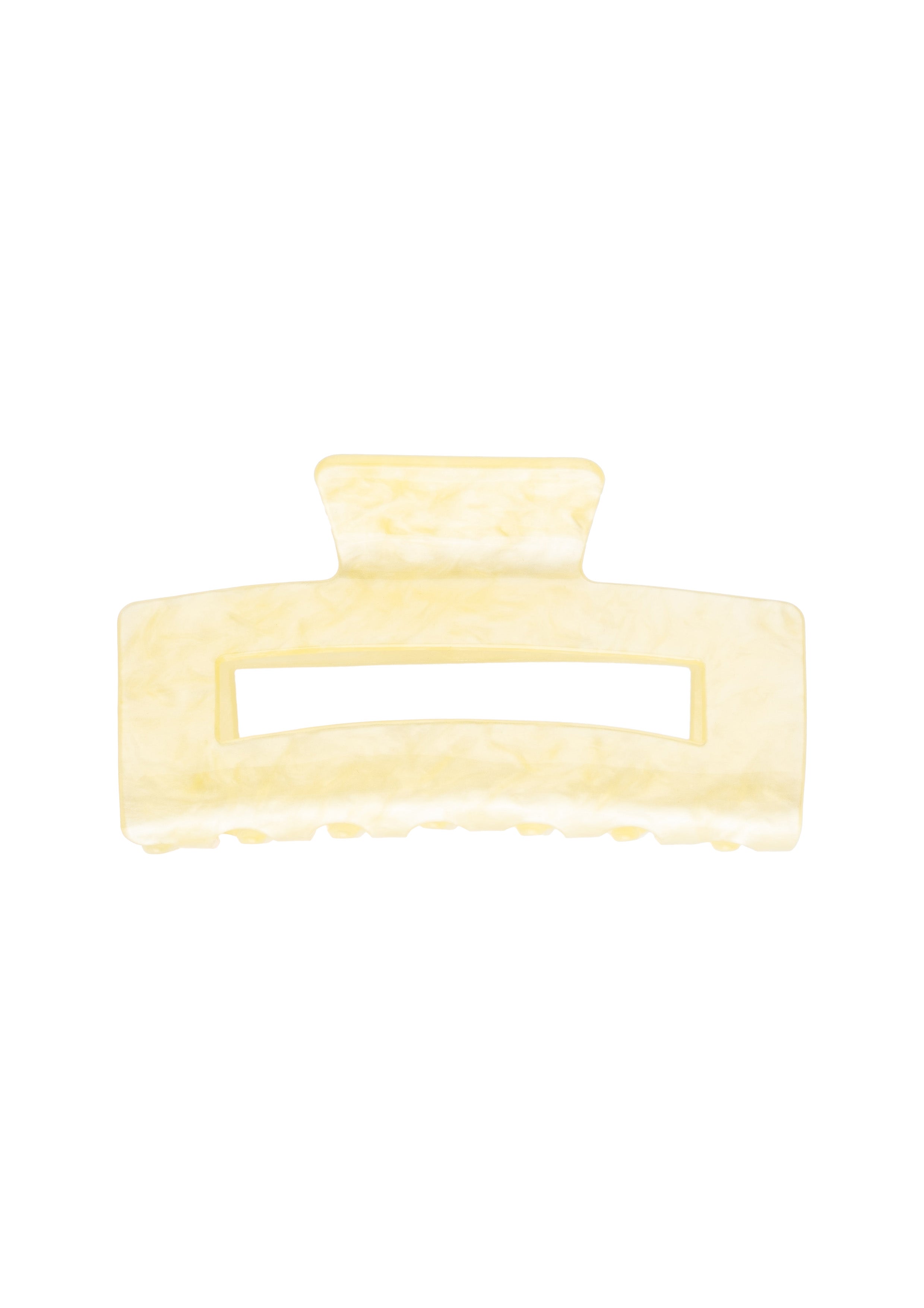 Square Hair Claw Large Pale Yellow