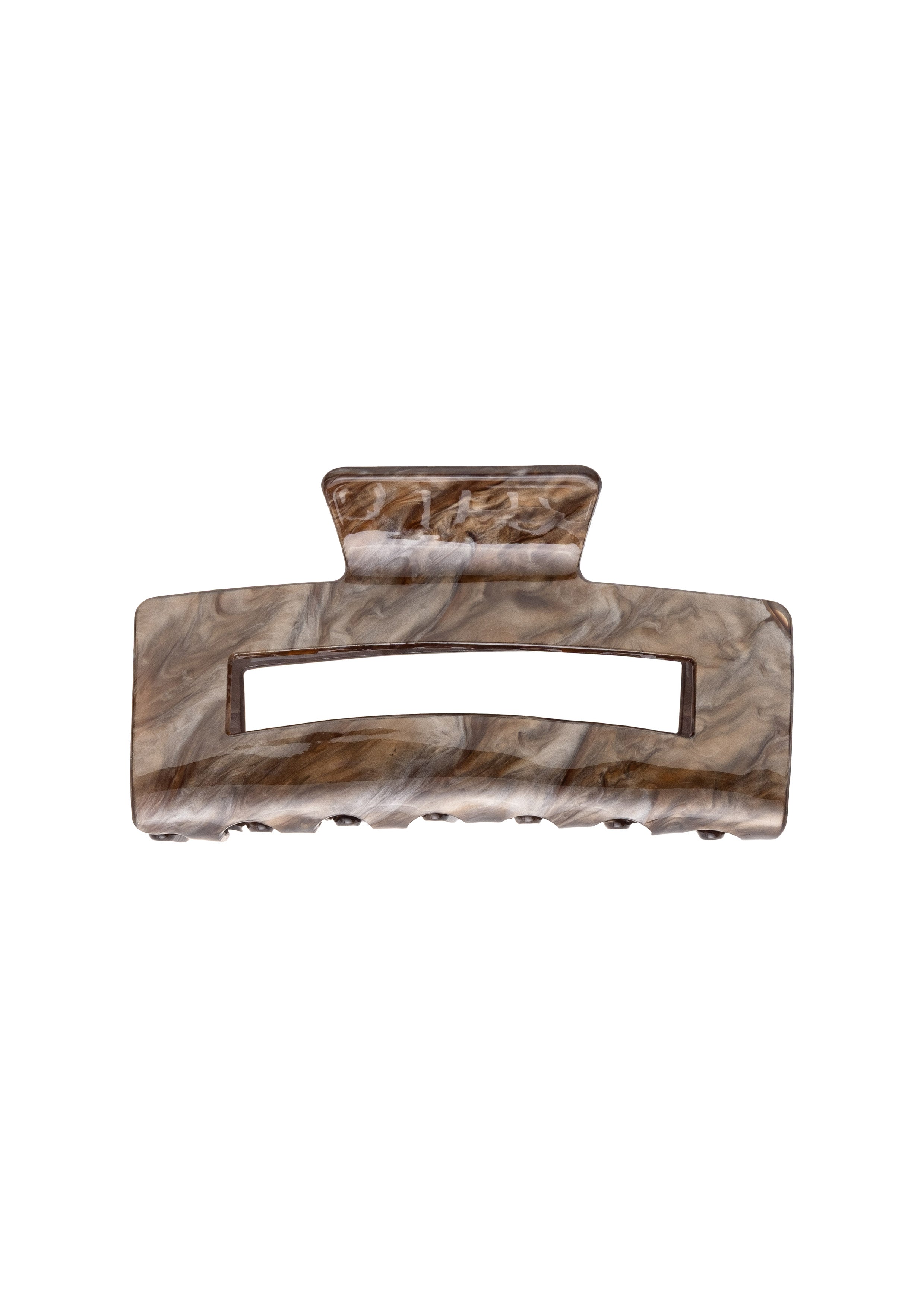Square Hair Claw Large Chocolate Brown