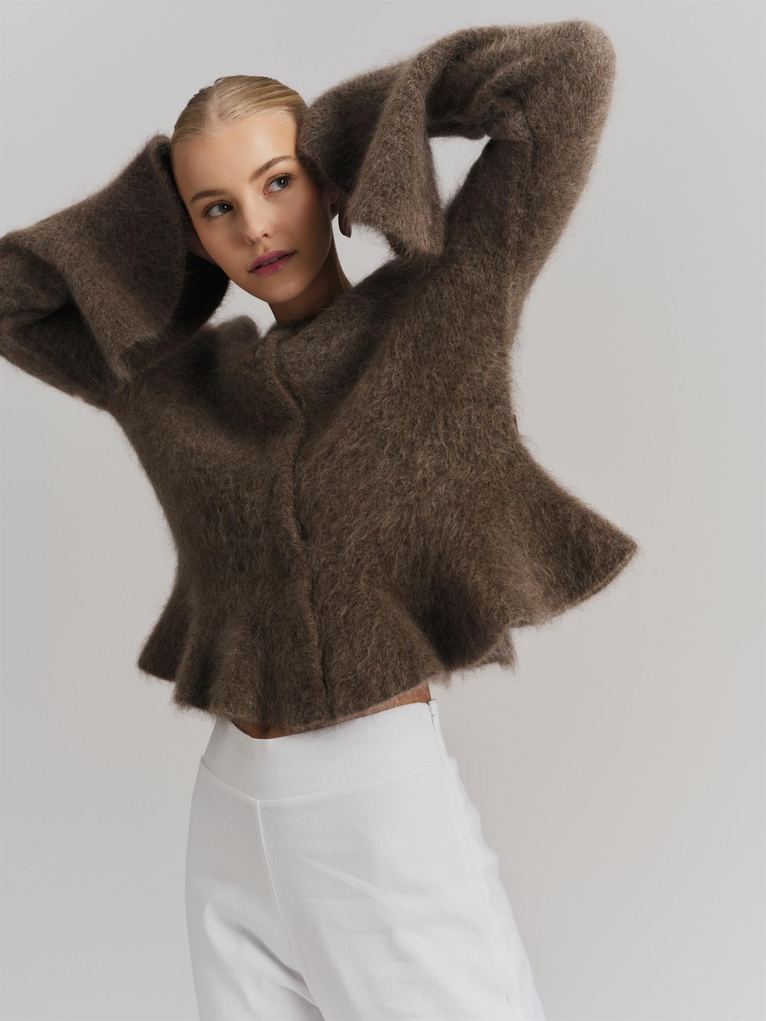 Maren chunky cardigan brun