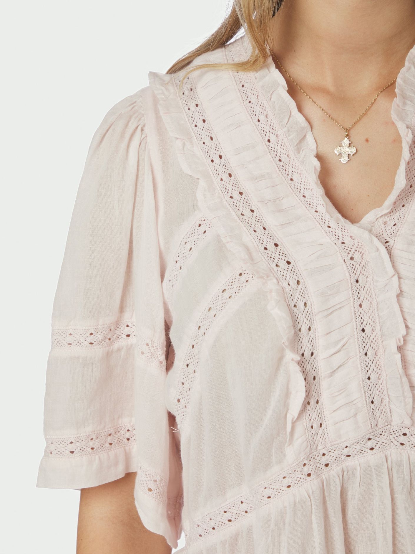 Evienne S Voile Top Light Pink