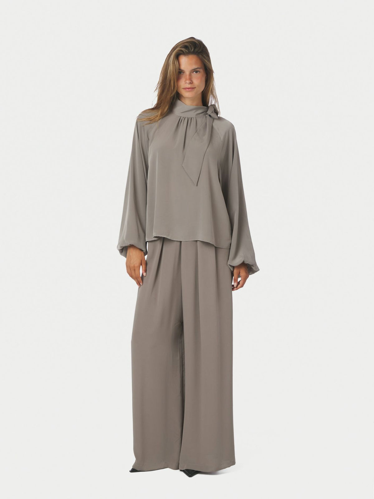 Saline Blouse Warm Grey
