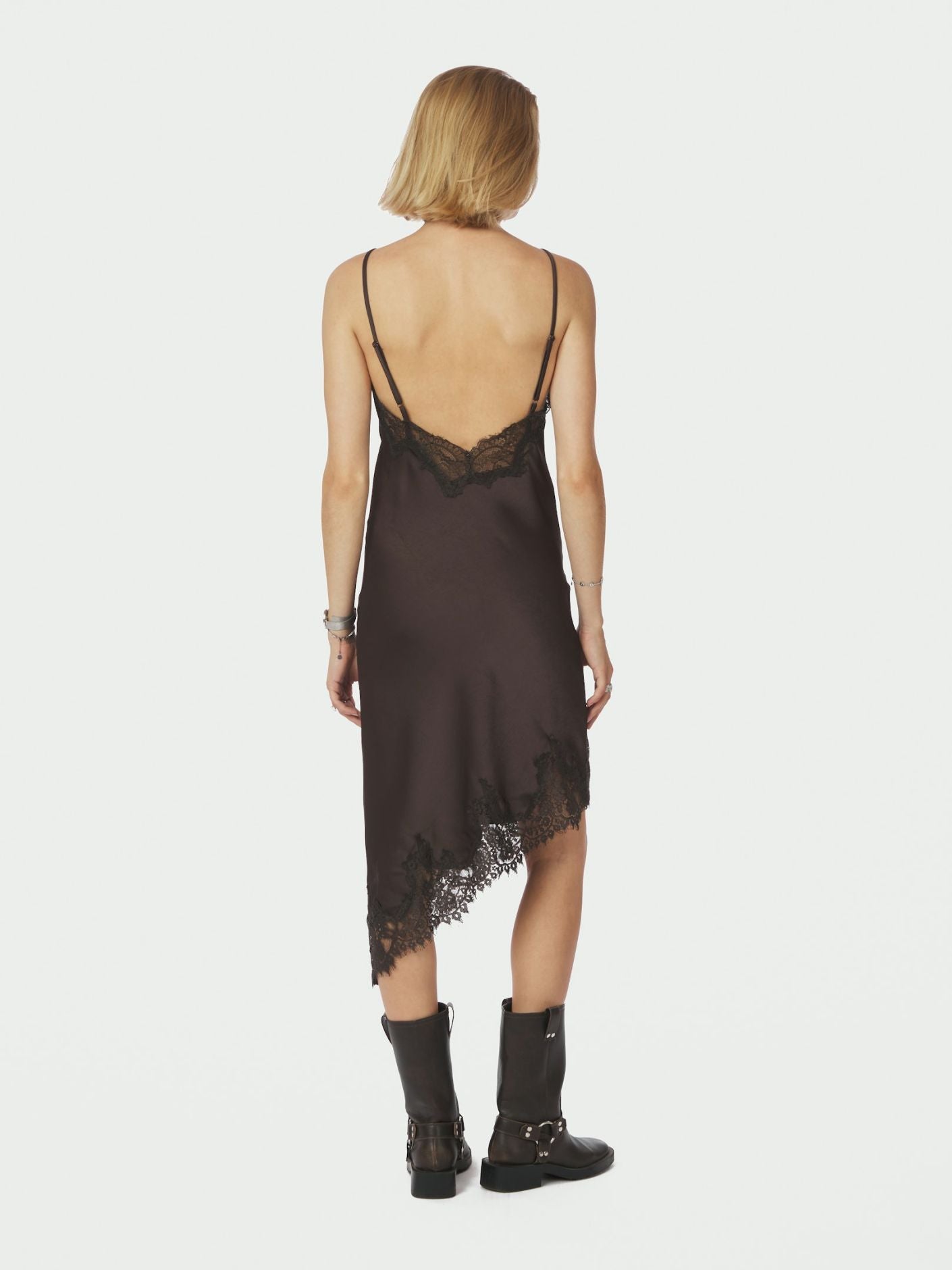 Sorelle Lace Dress Dark Brown