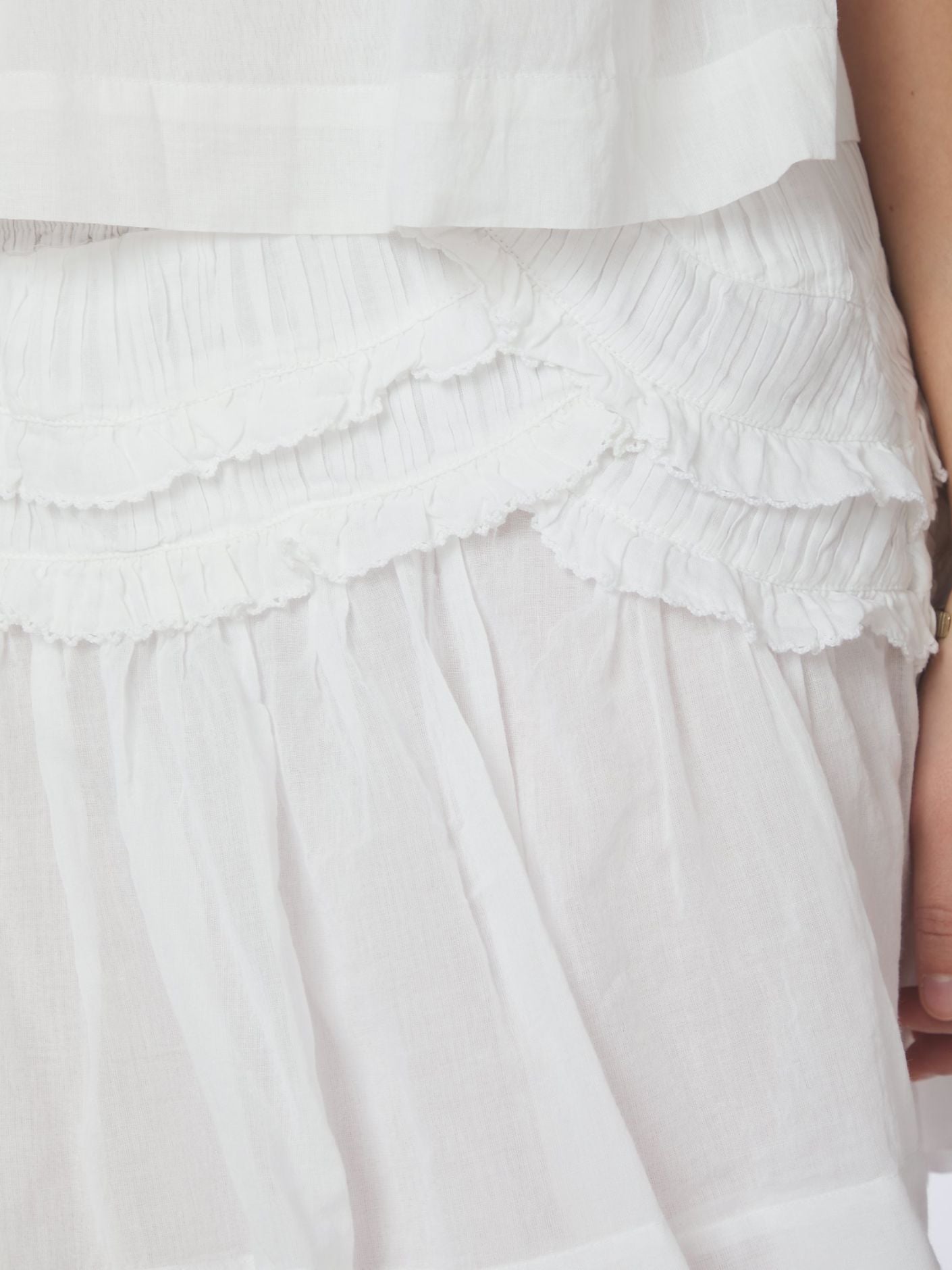 Maliah S Voile Skirt White