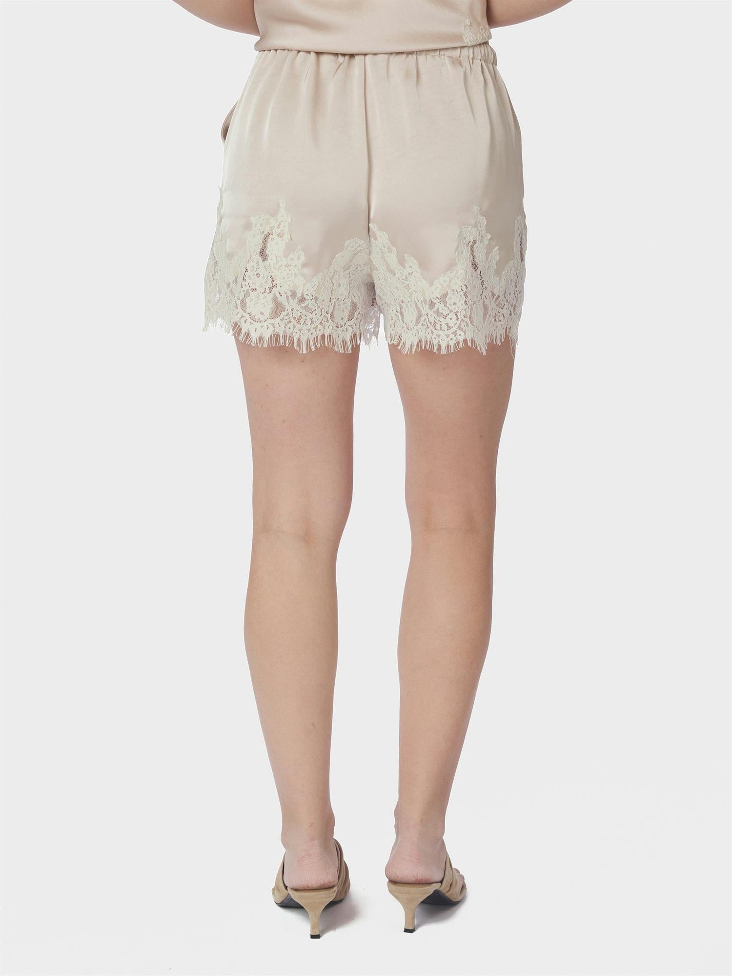 Siena Lace Shorts Champagne