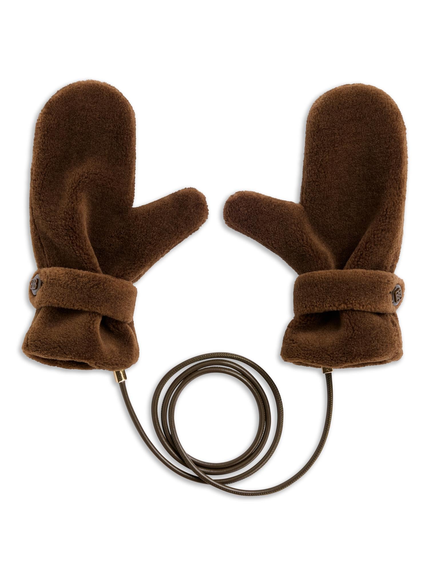Shea Shearling Gloves Brown