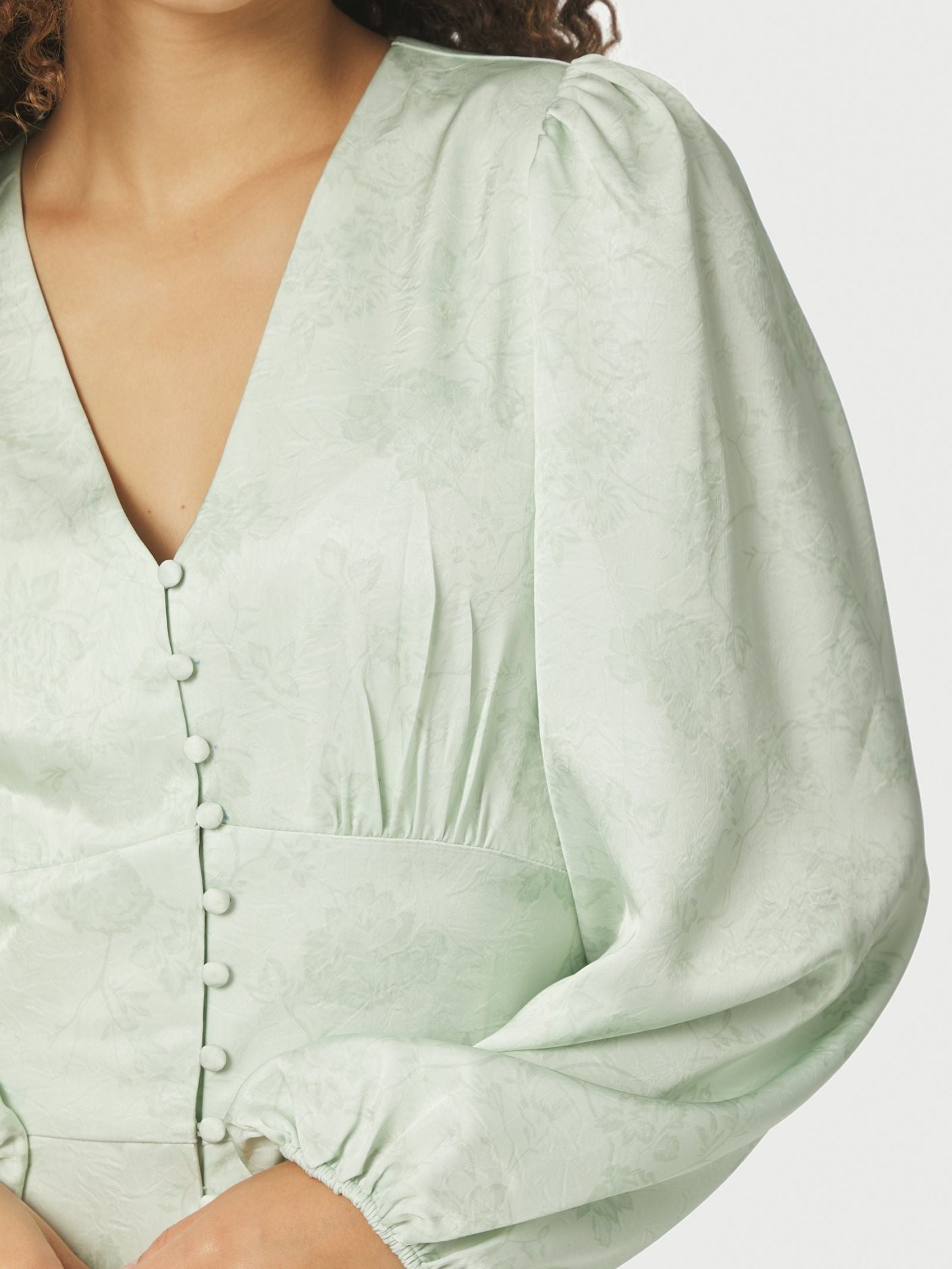 Alto Pattern Sateen Kjole Dus Grønn