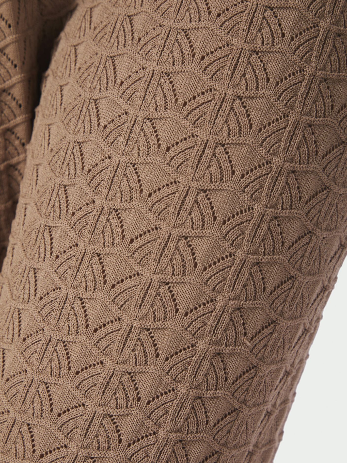 Rizzy Fine Crochet Pants Taupe