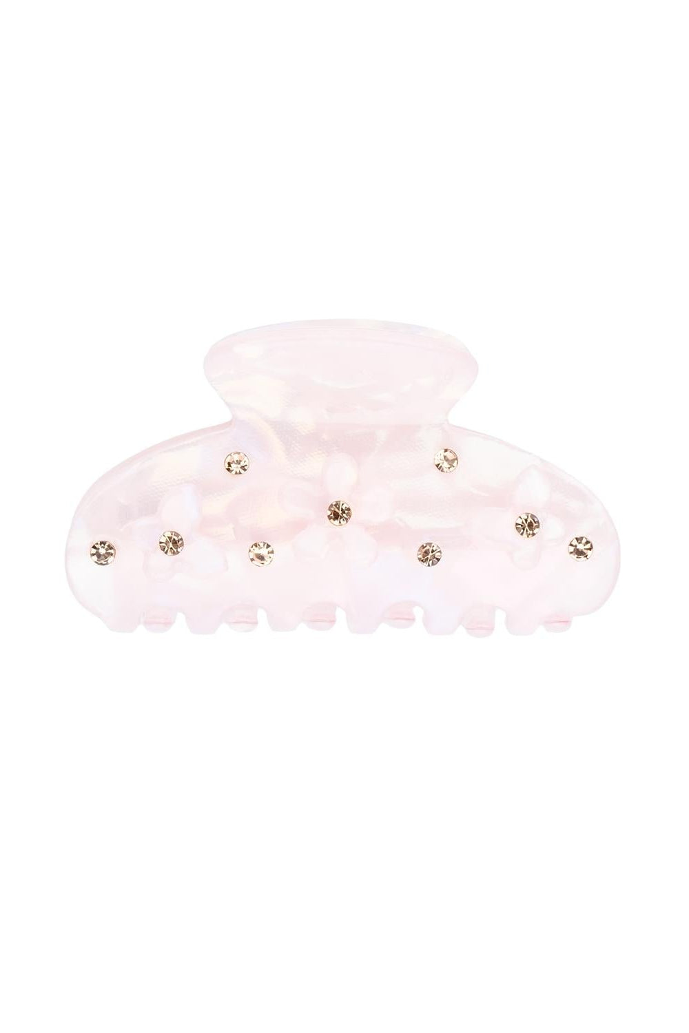 Flower & Butterfly Hair Claw Small Paler Rose