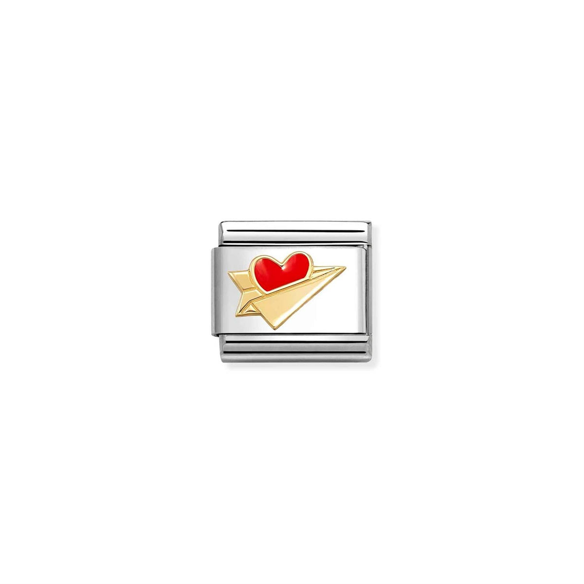 Gold Paper Airplane & Red Heart