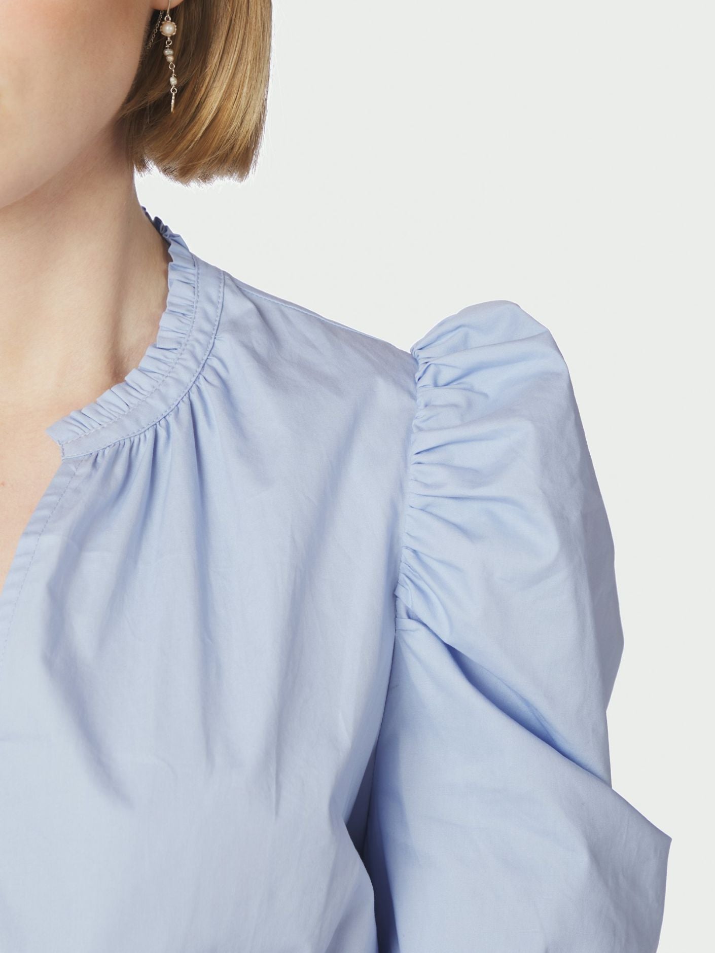 Tabbie Poplin Dress Light Blue