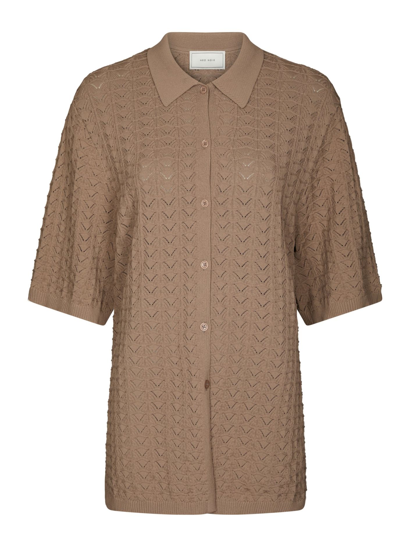 Sette Fine Crochet Blouse Taupe