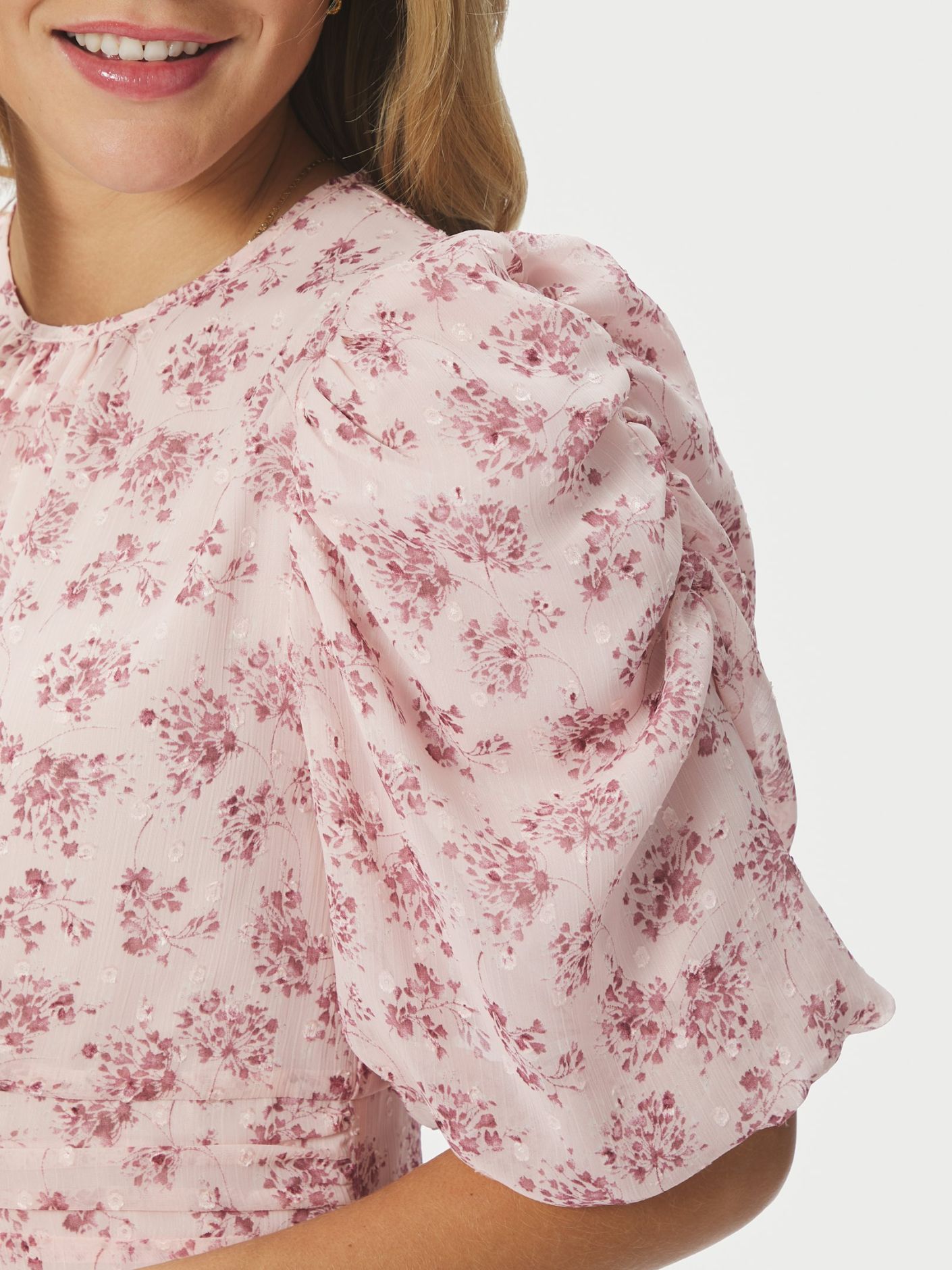 Kikka Chiffon Flower Dress Rose