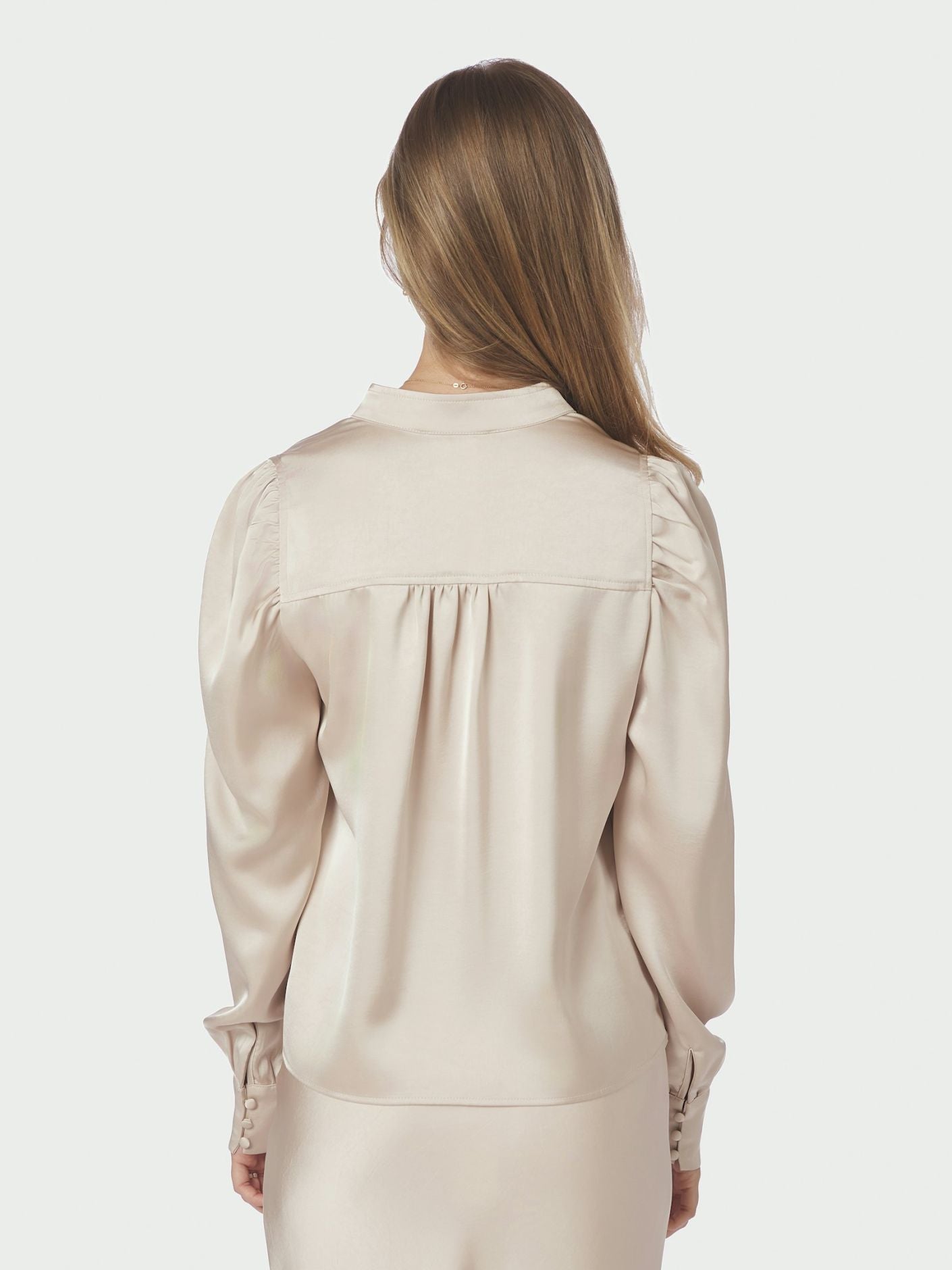 Rosslyn Heavy Sateen Blouse Champagne