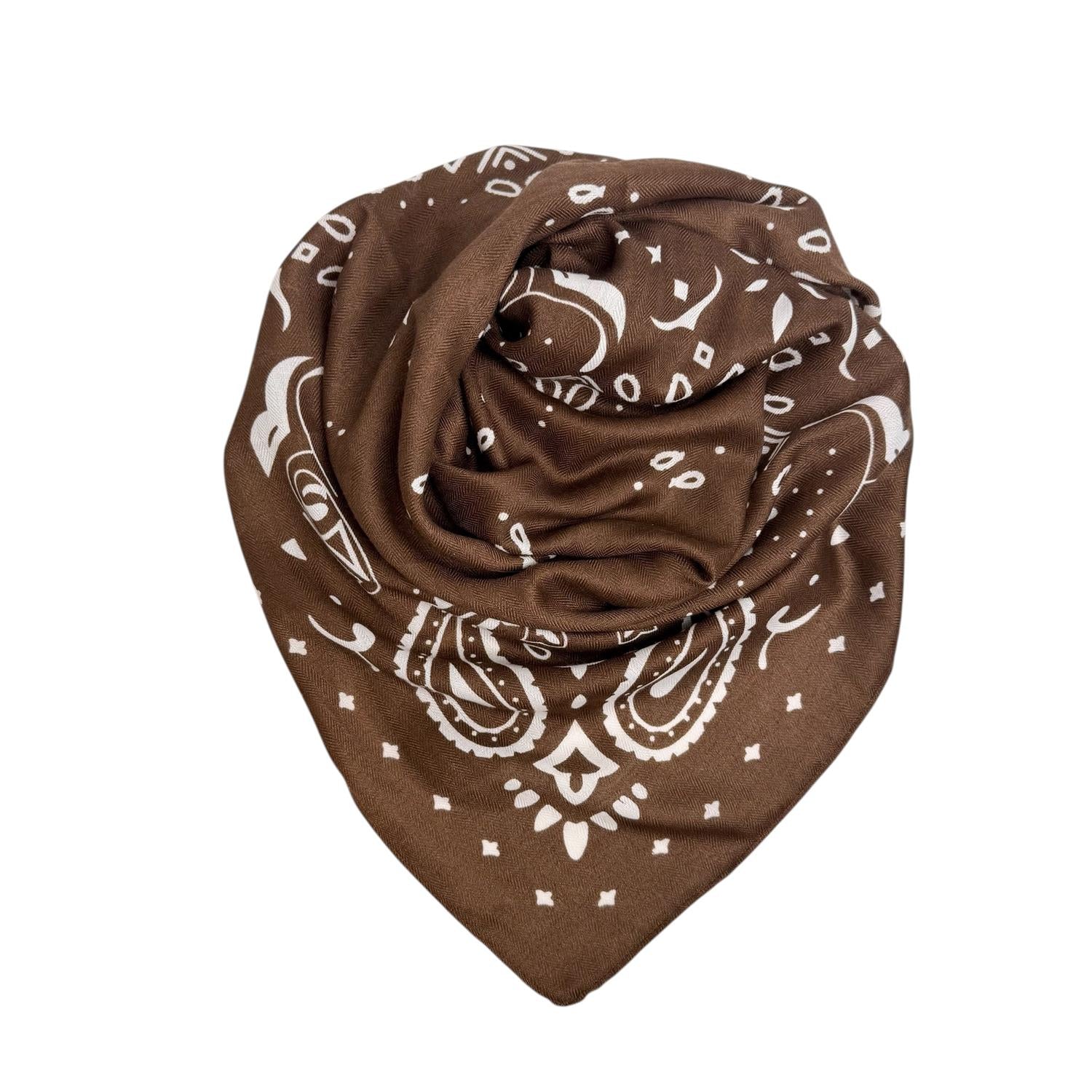 Skjerf Square 90x90 Brun/Creme