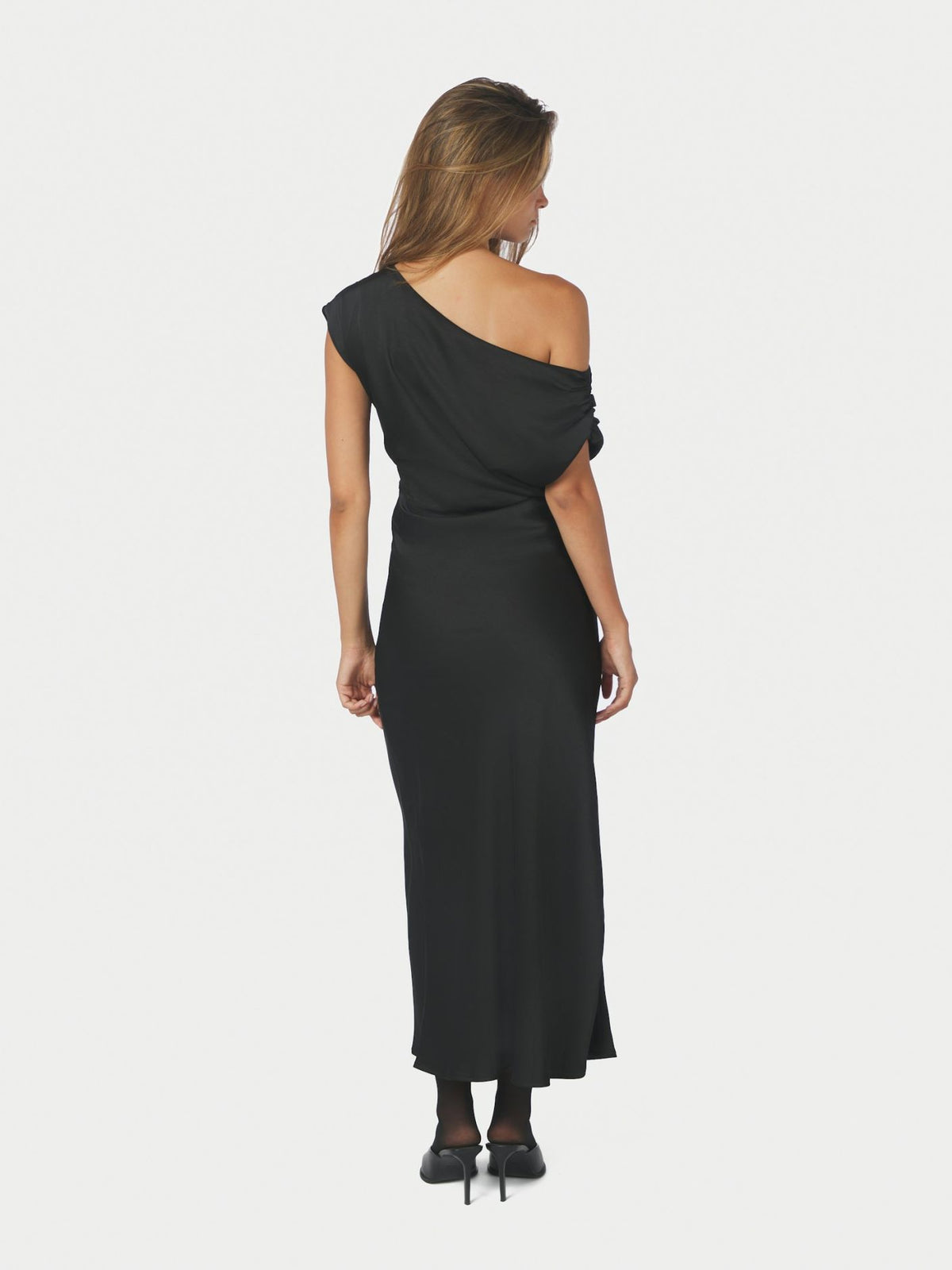 Lilith Heavy Sateen Dress Black
