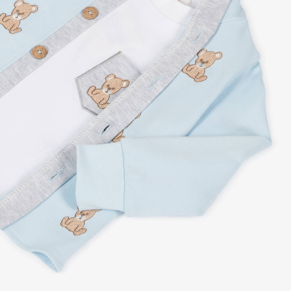 Boys Three Piece Bear Leisure Set Sky