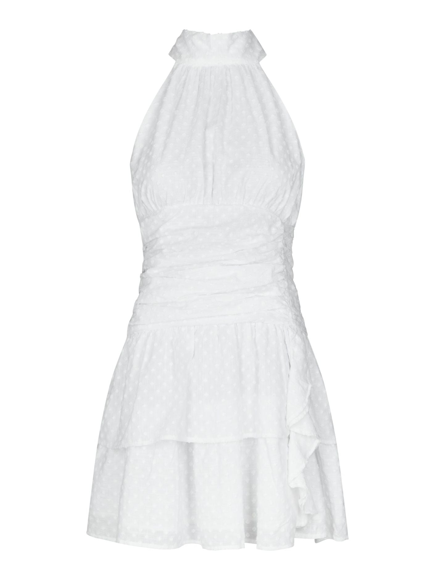 Amaris Dobby Dress White