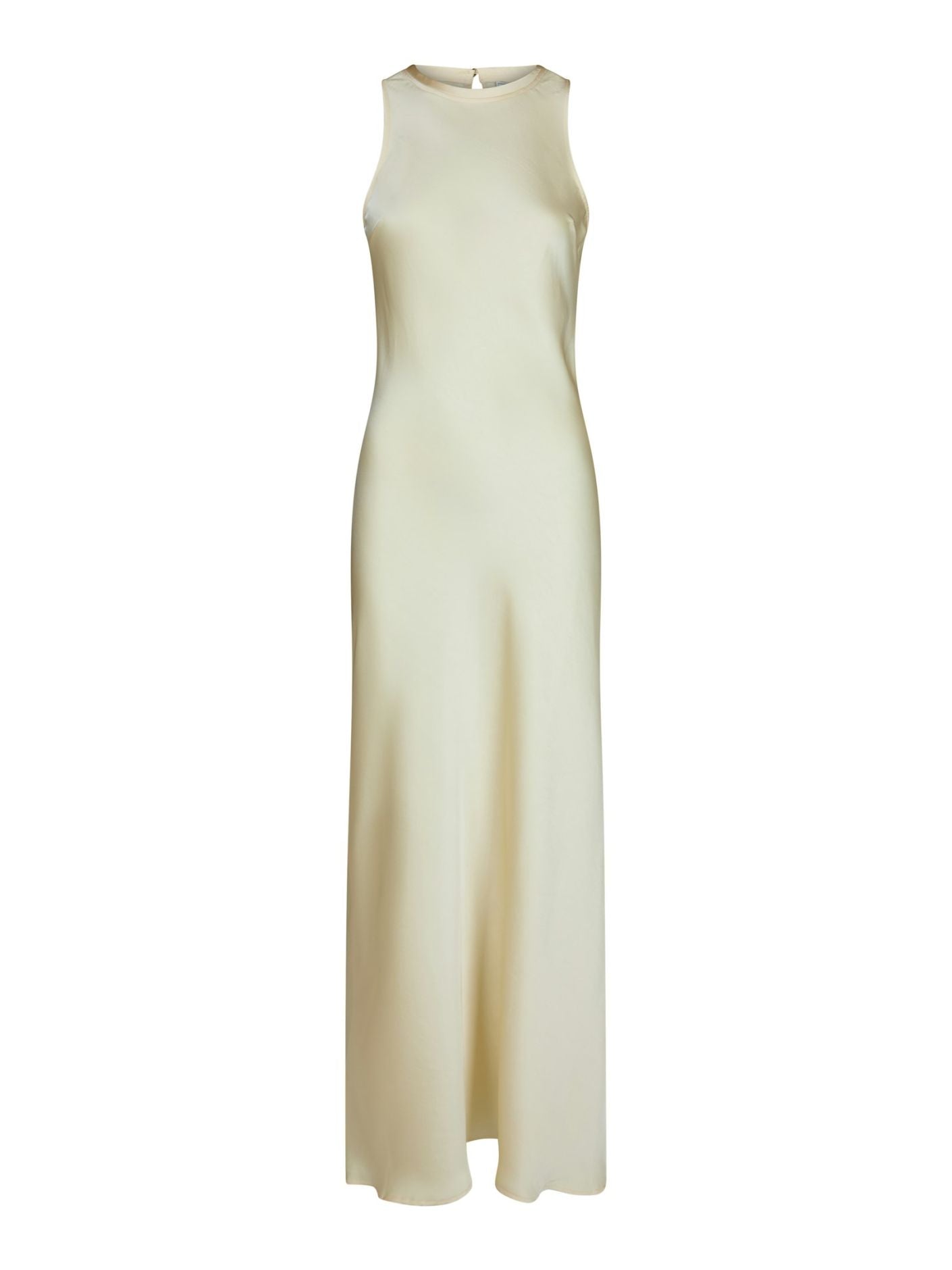 Celinie Heavy Sateen Kjole Lysegul