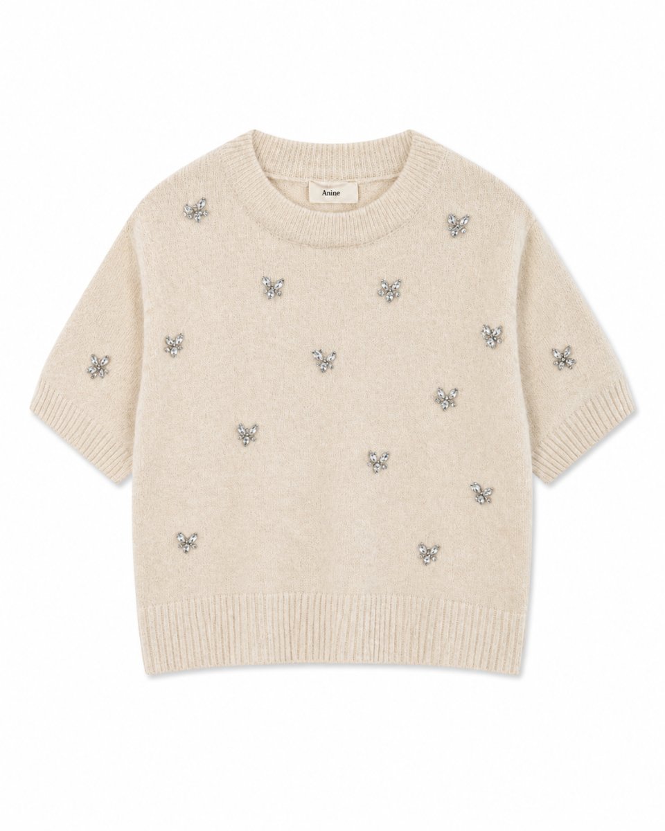 Nelidi Sweater w/ Rhinestone