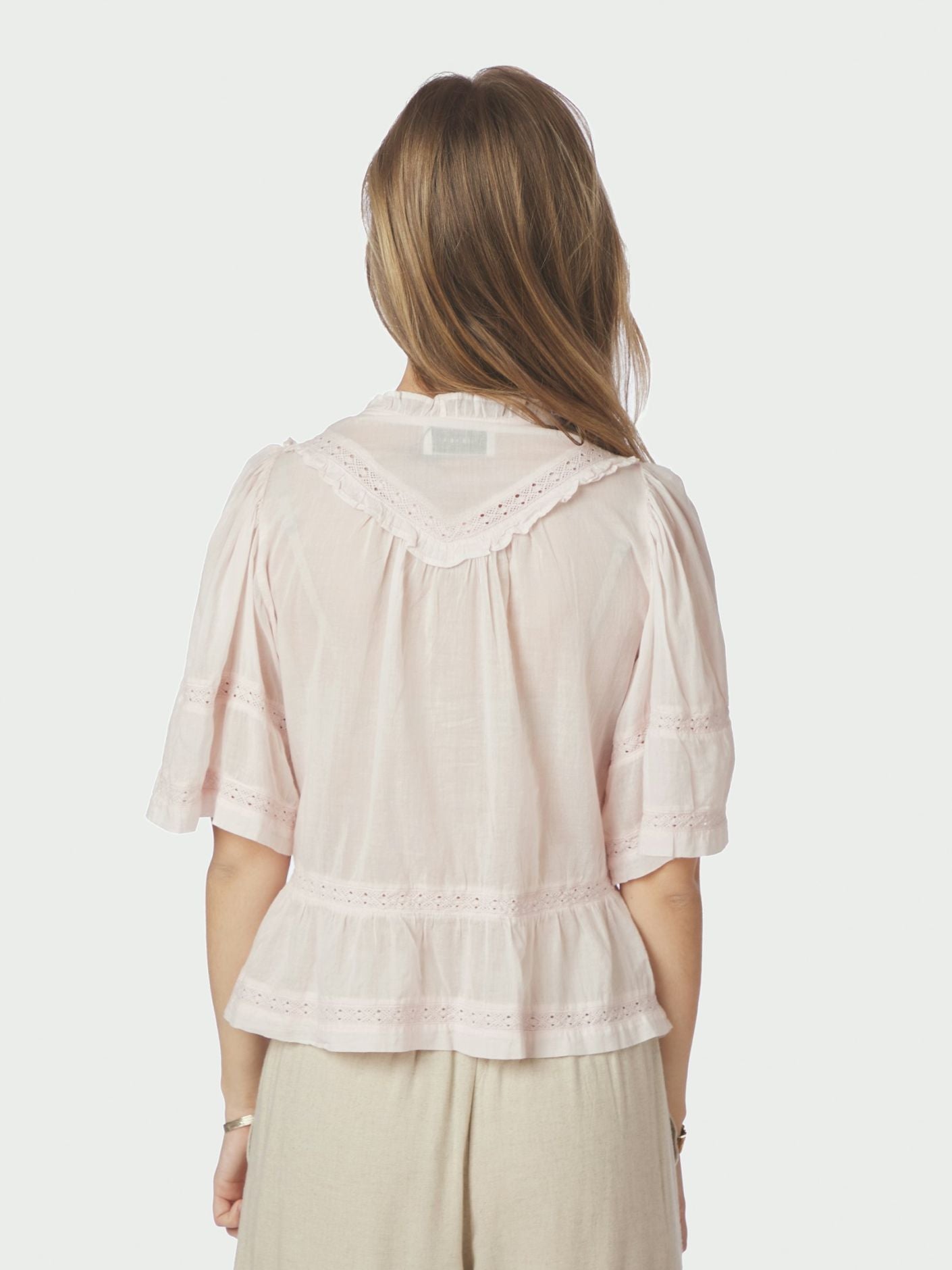 Evienne S Voile Top Light Pink