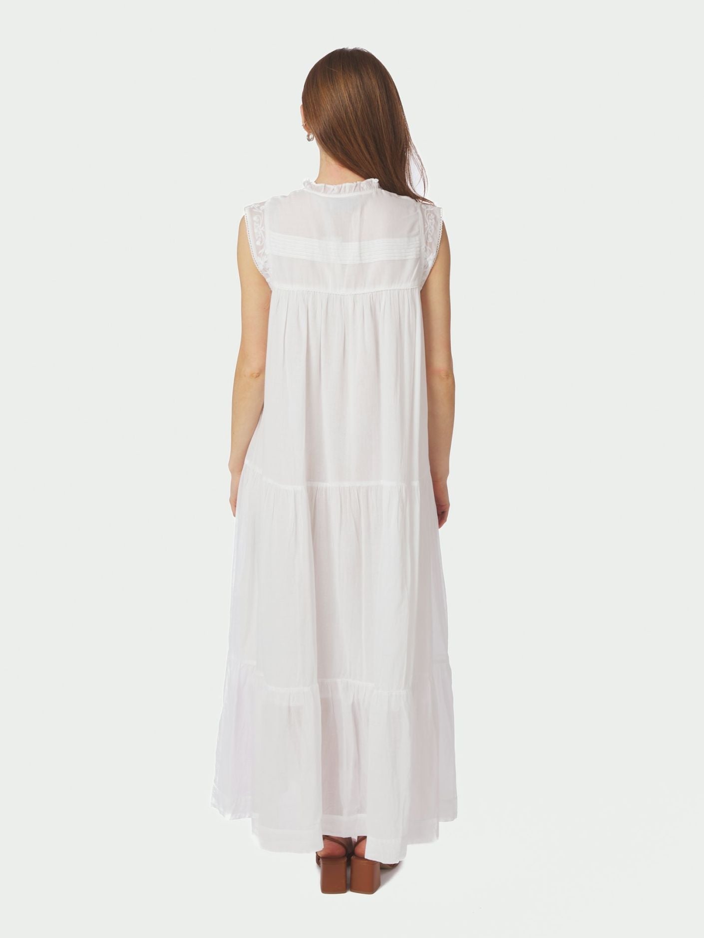 Veana S Voile Maxi Dress White