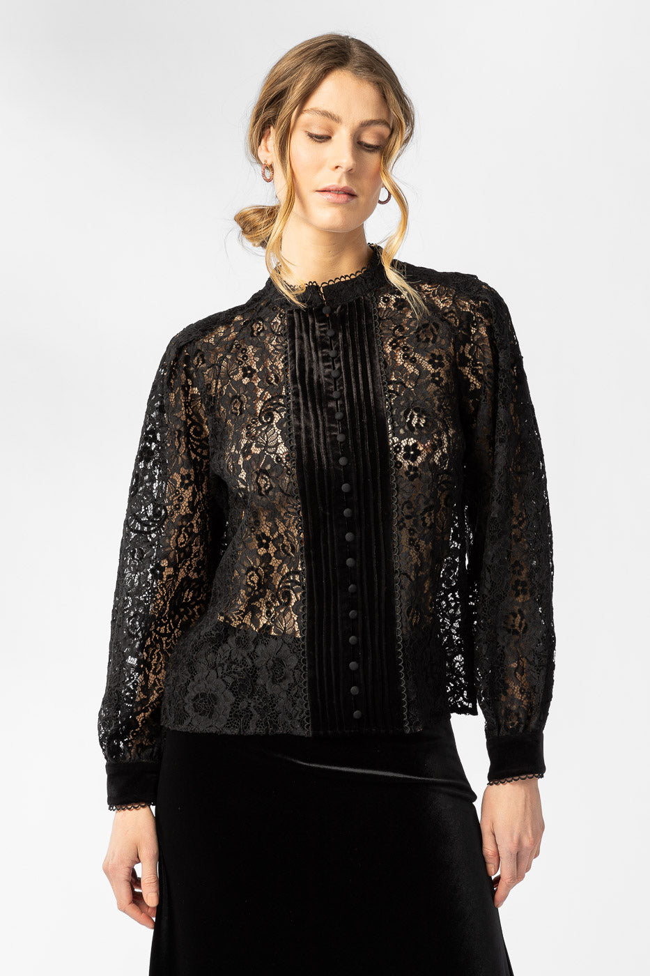 Inez Blouse Black Lace