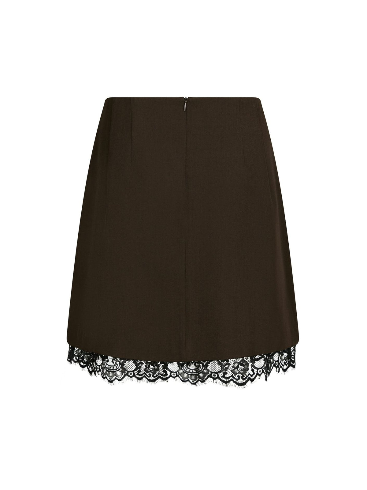 Birgitte Structure Lace Skirt Dark Brown