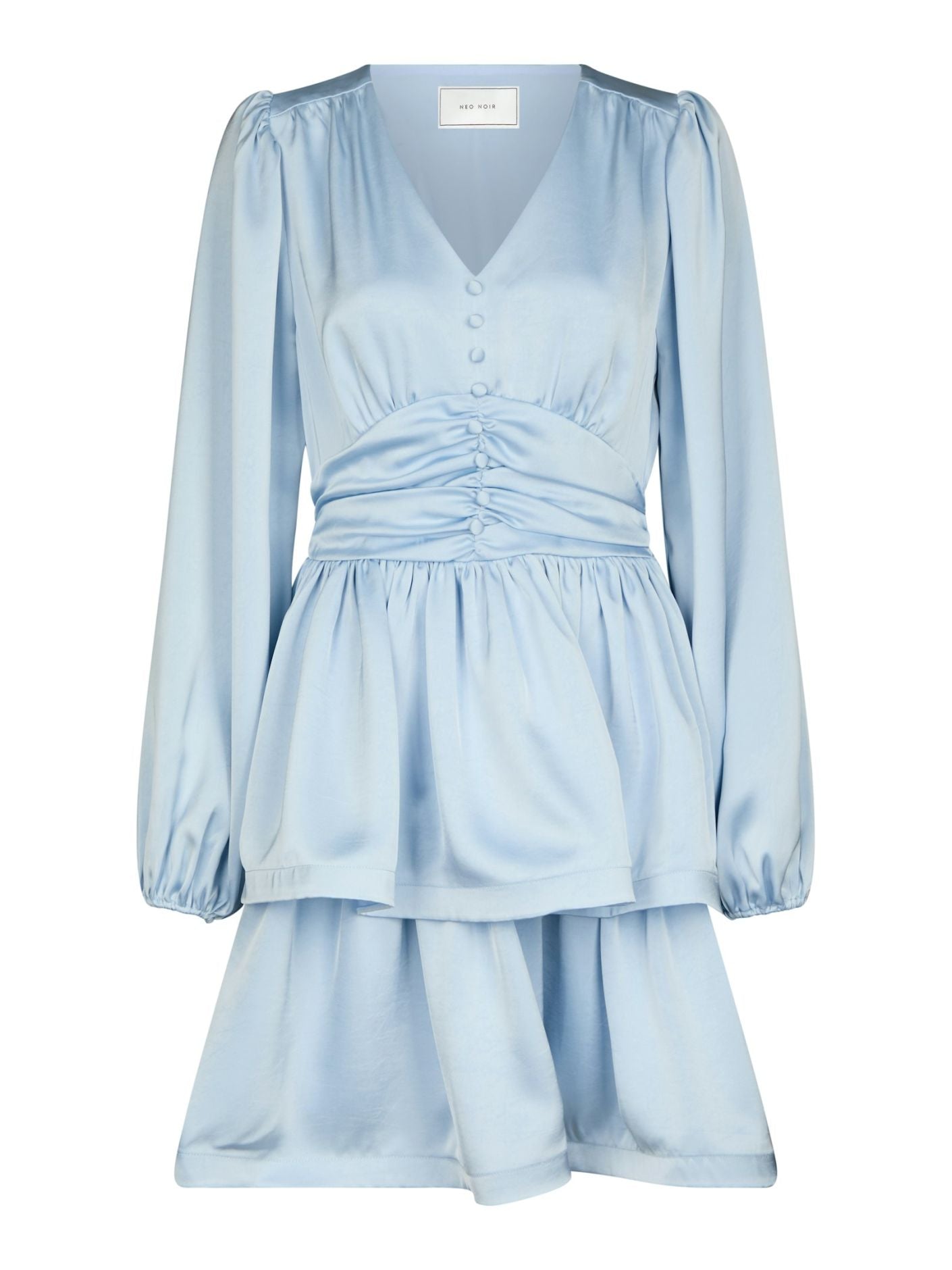 Rivana Heavy Sateen Dress Light Blue
