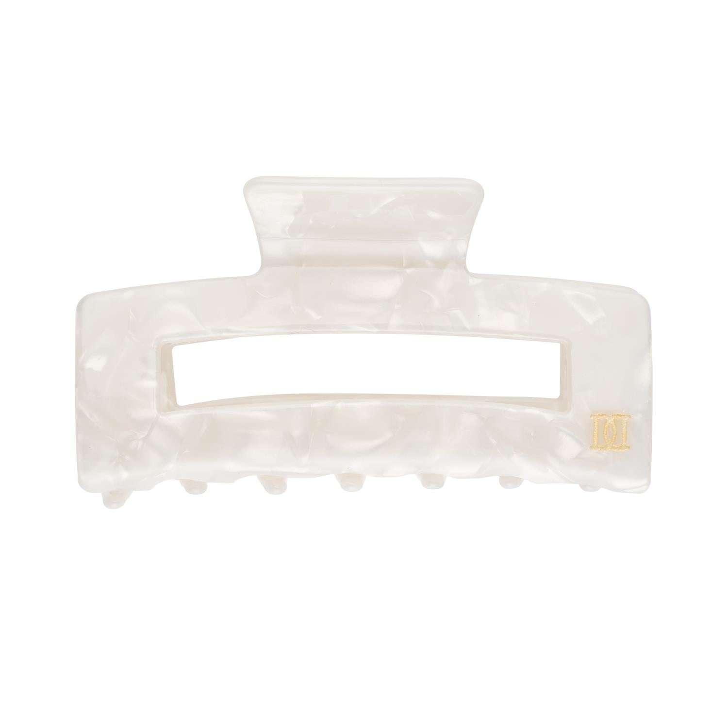 Square Hair Claw Small Off White