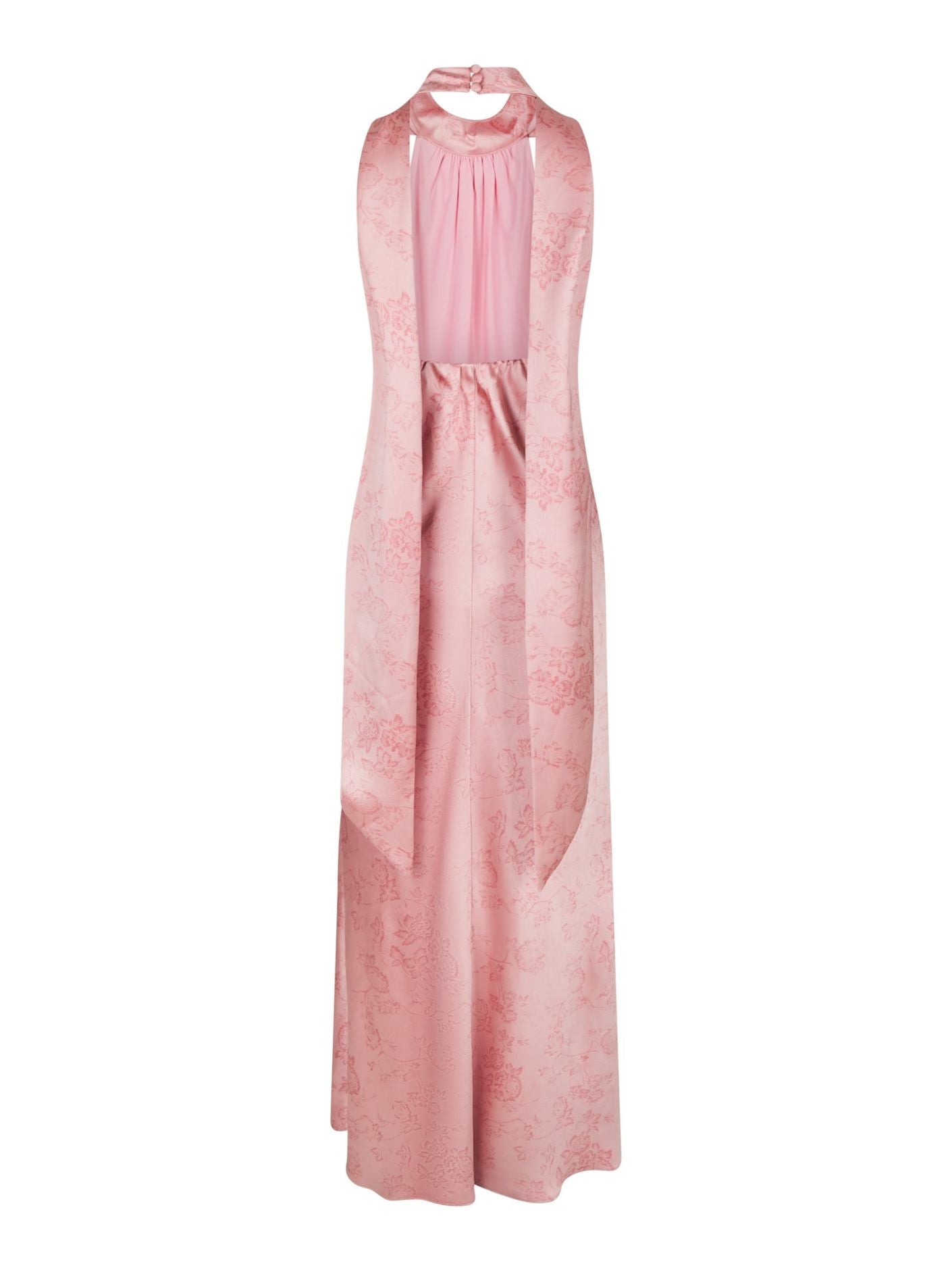 Fiona Pattern Satin Dress Light Pink
