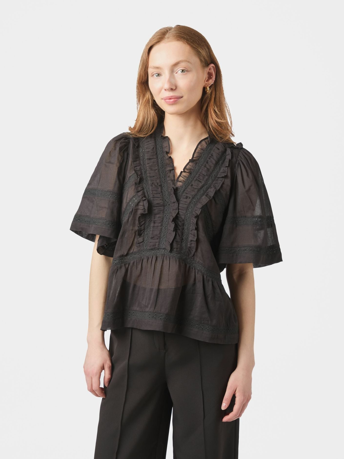 Evienne S Voile Top Black