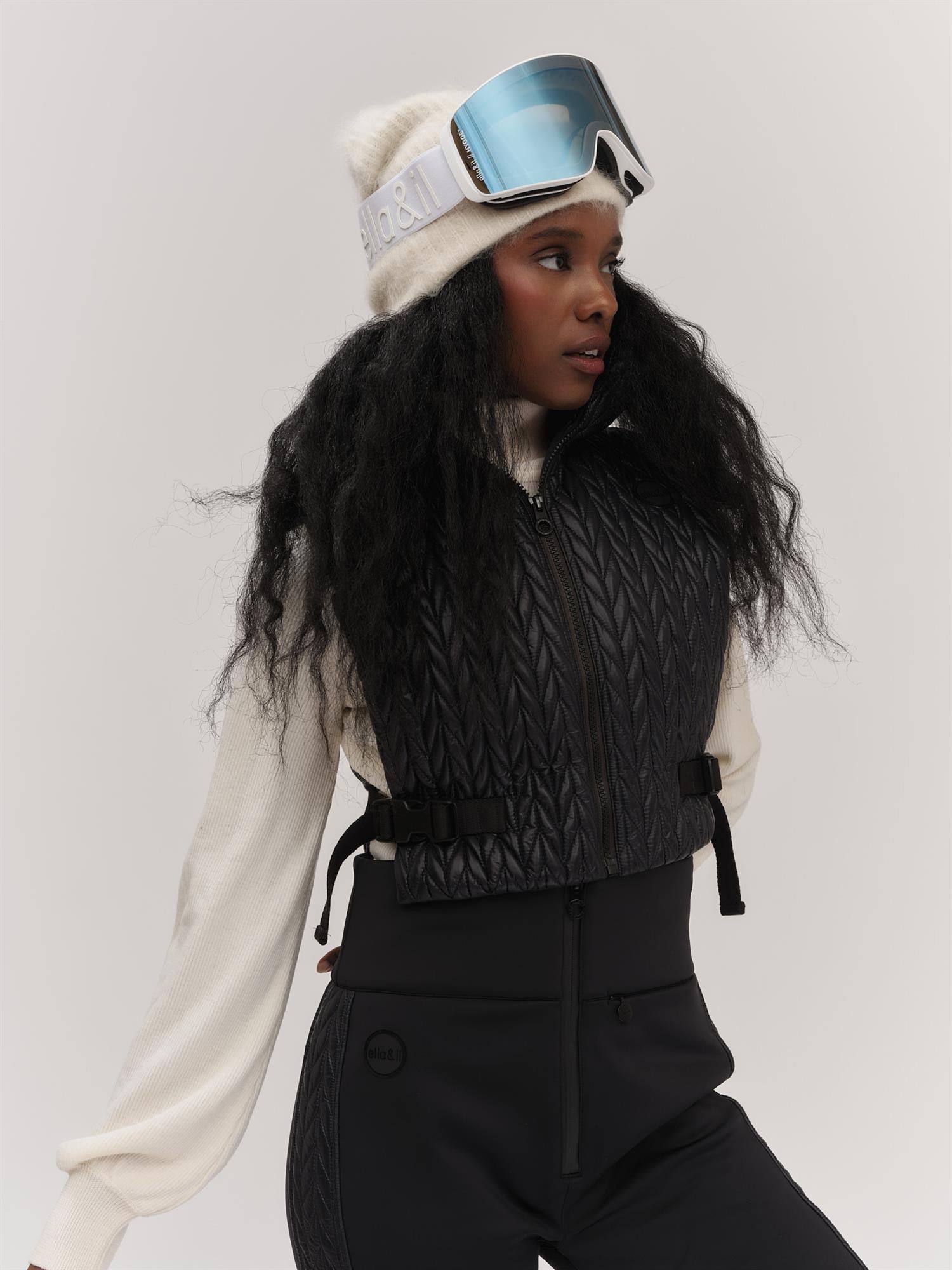 Bonnie Braided Down Vest Black