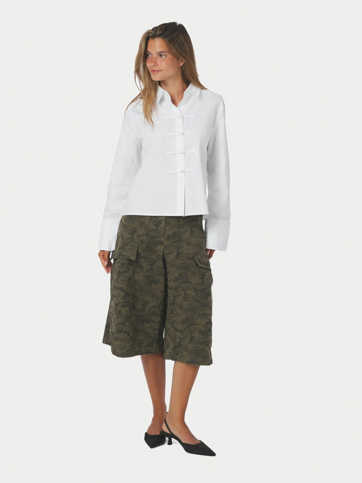 Cam Poplin Shirt White