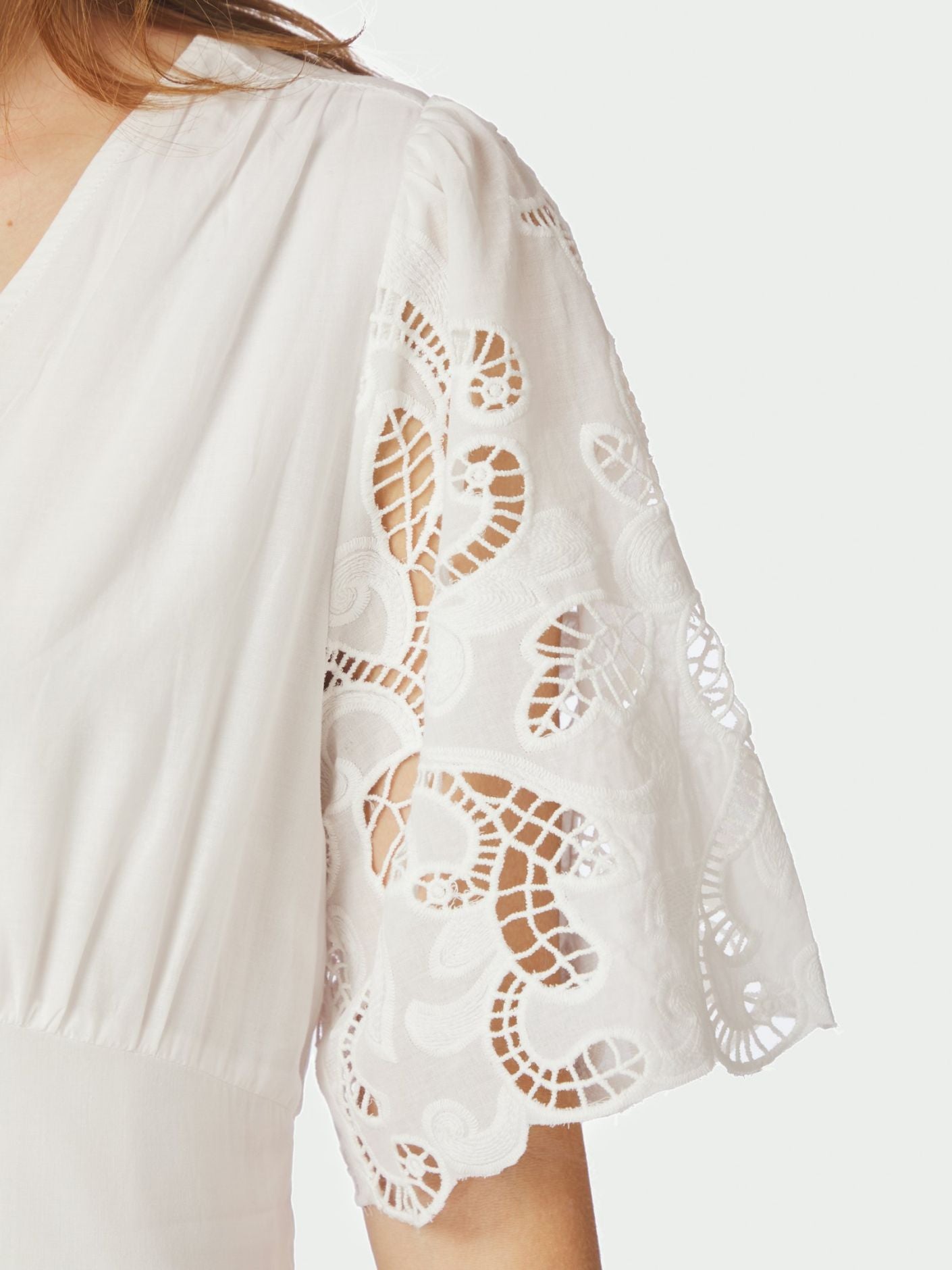 Lunette Emb Dress White