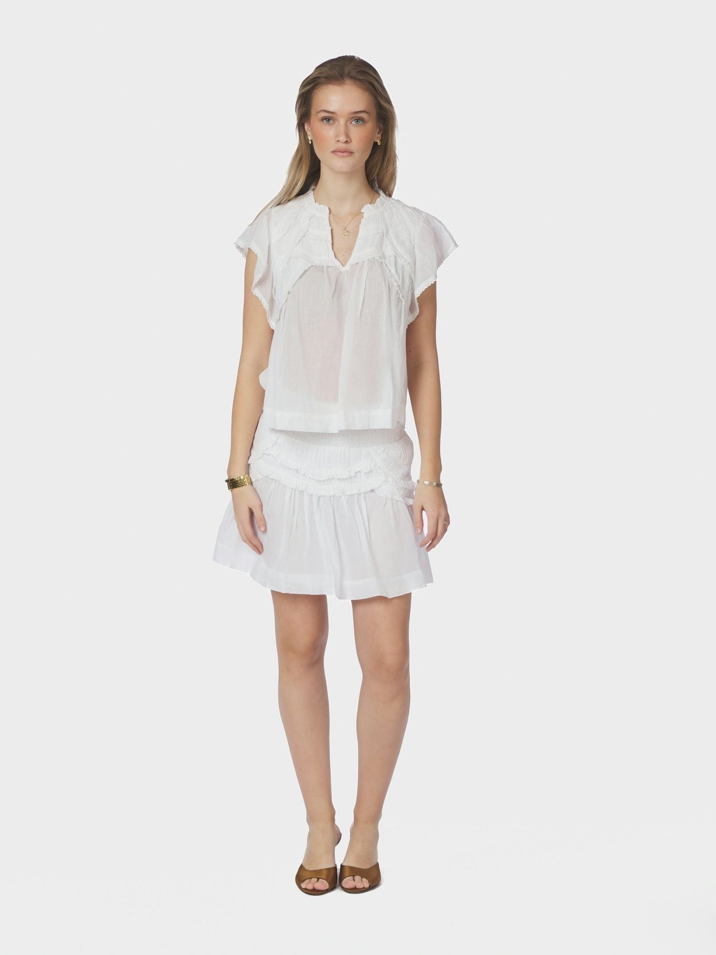 Maliah S Voile Skirt White