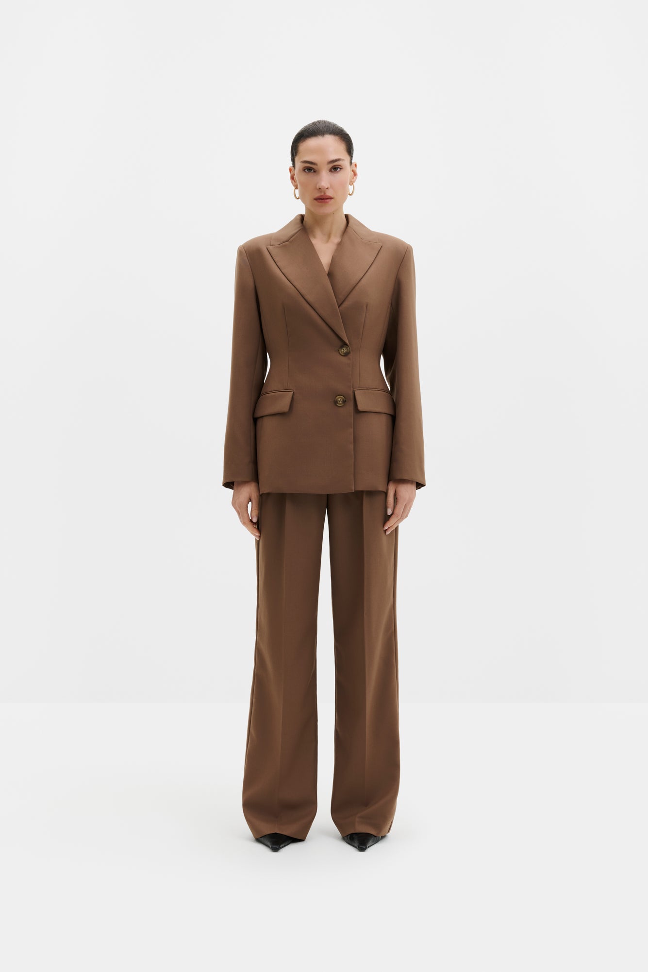 Tillie Asymmetric Wool Blend Blazer