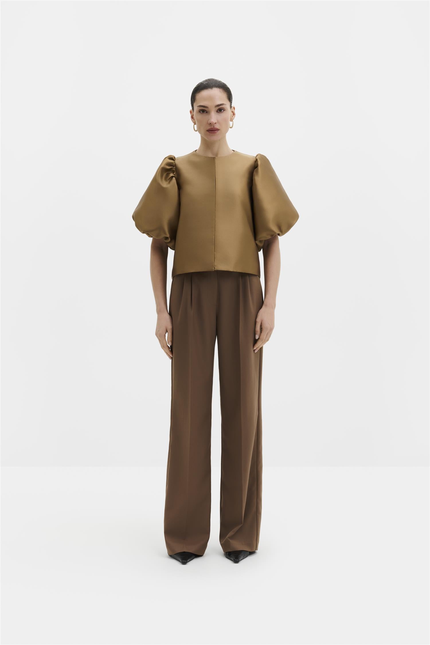 Yana Tailored Wide Pants Camel