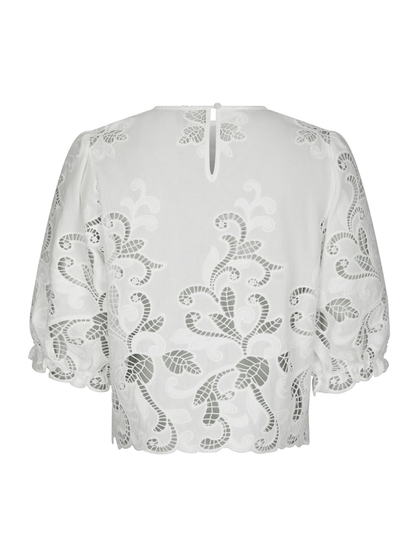 Fia Embroidery Blouse White