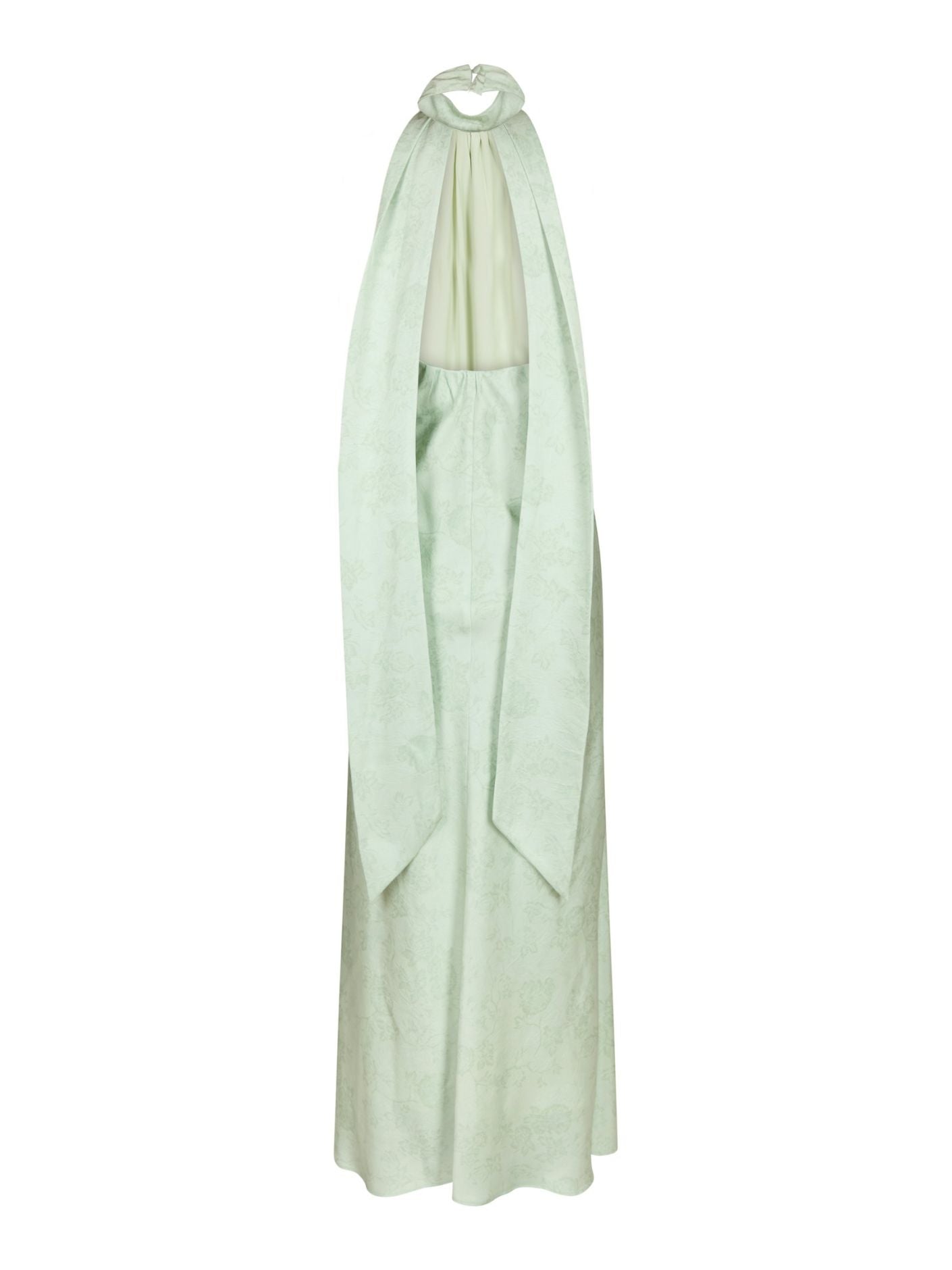 Fiona Pattern Satin Dress Light Green