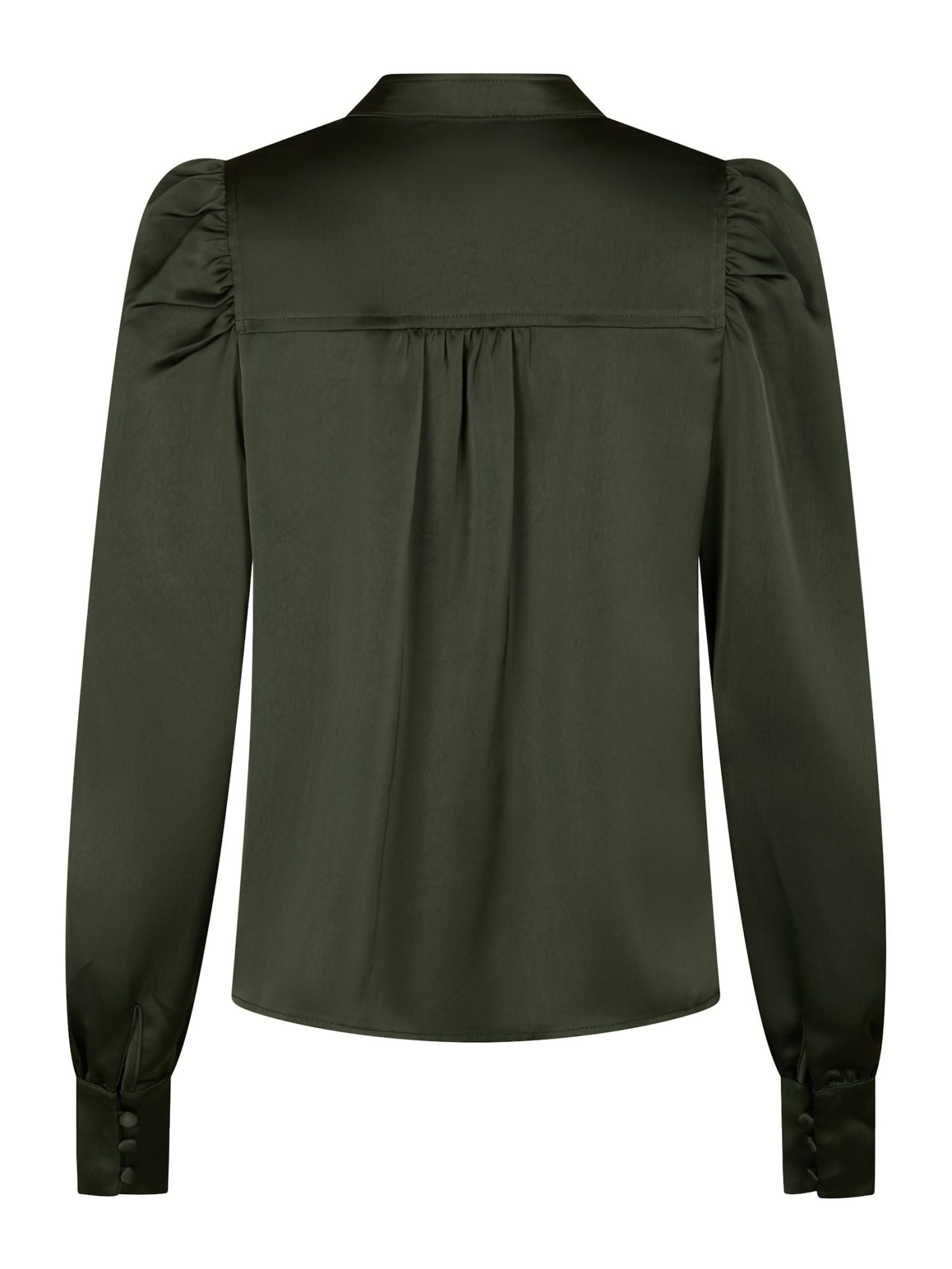 Rosslyn Heavy Sateen Blouse Deep Green