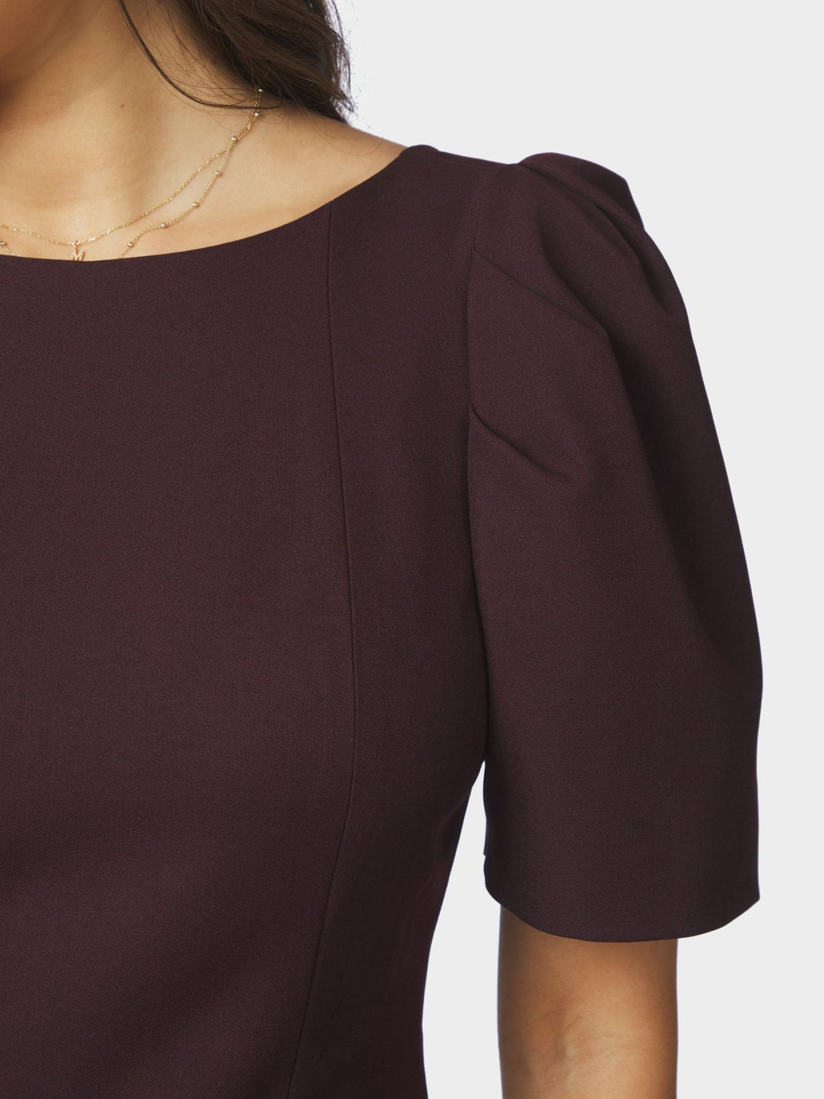 Mellisana Structure Blouse Chocolate Plum