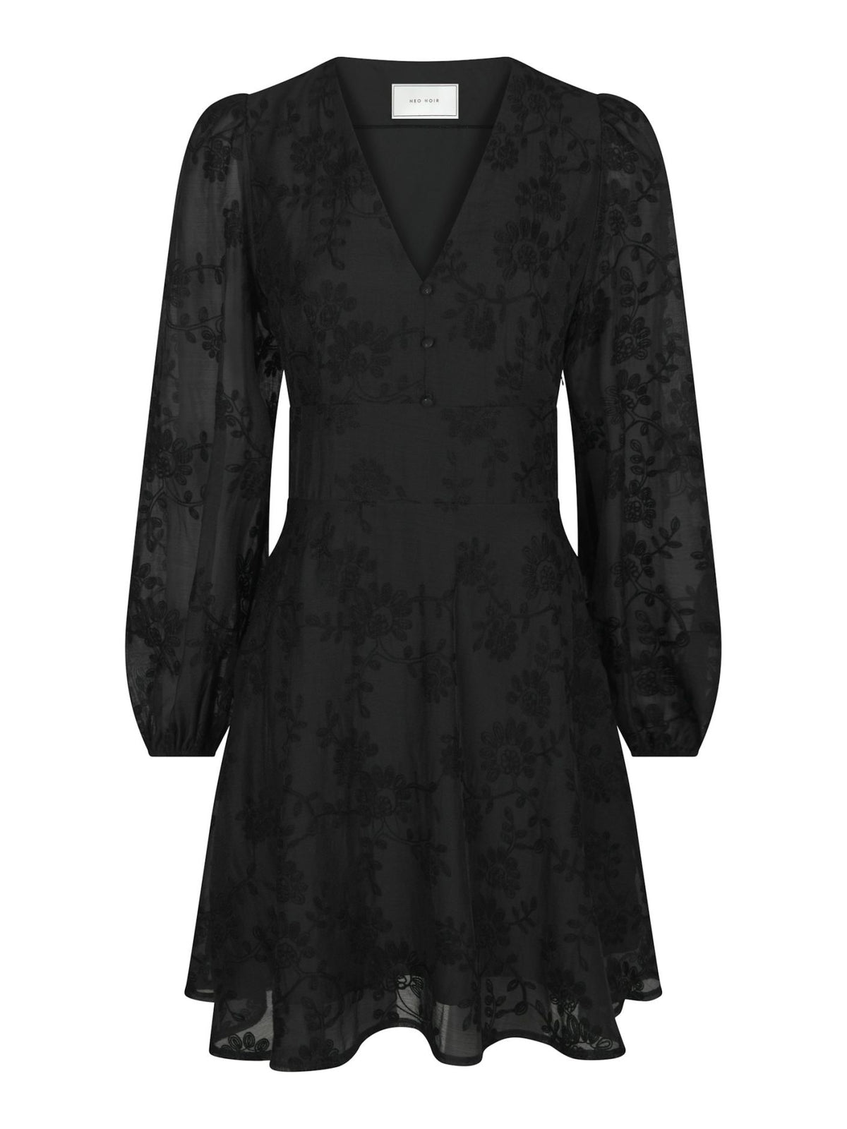 Milly Embroidery Dress Black