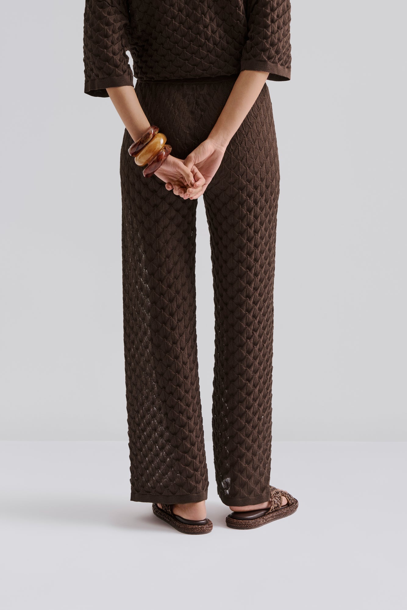 Alissa Knitted Pants Chocolate