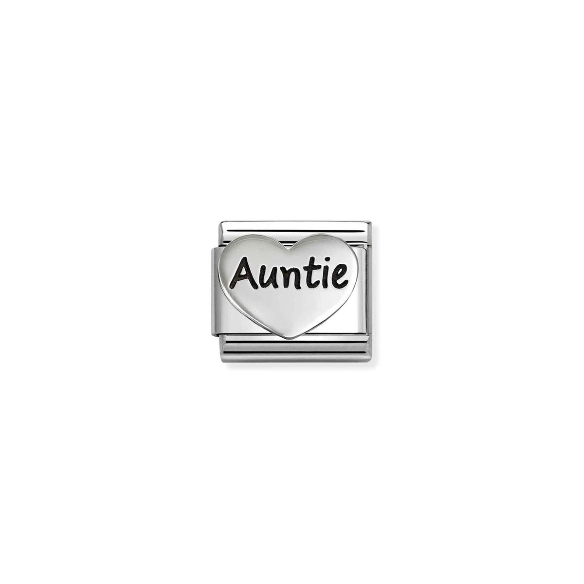 Silver Auntie Heart