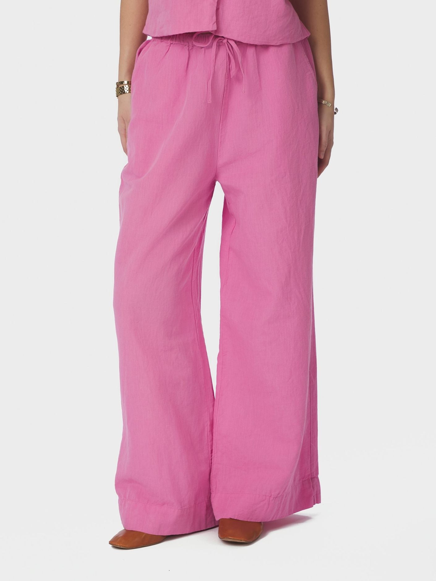 Heifa Linen Pants Pink