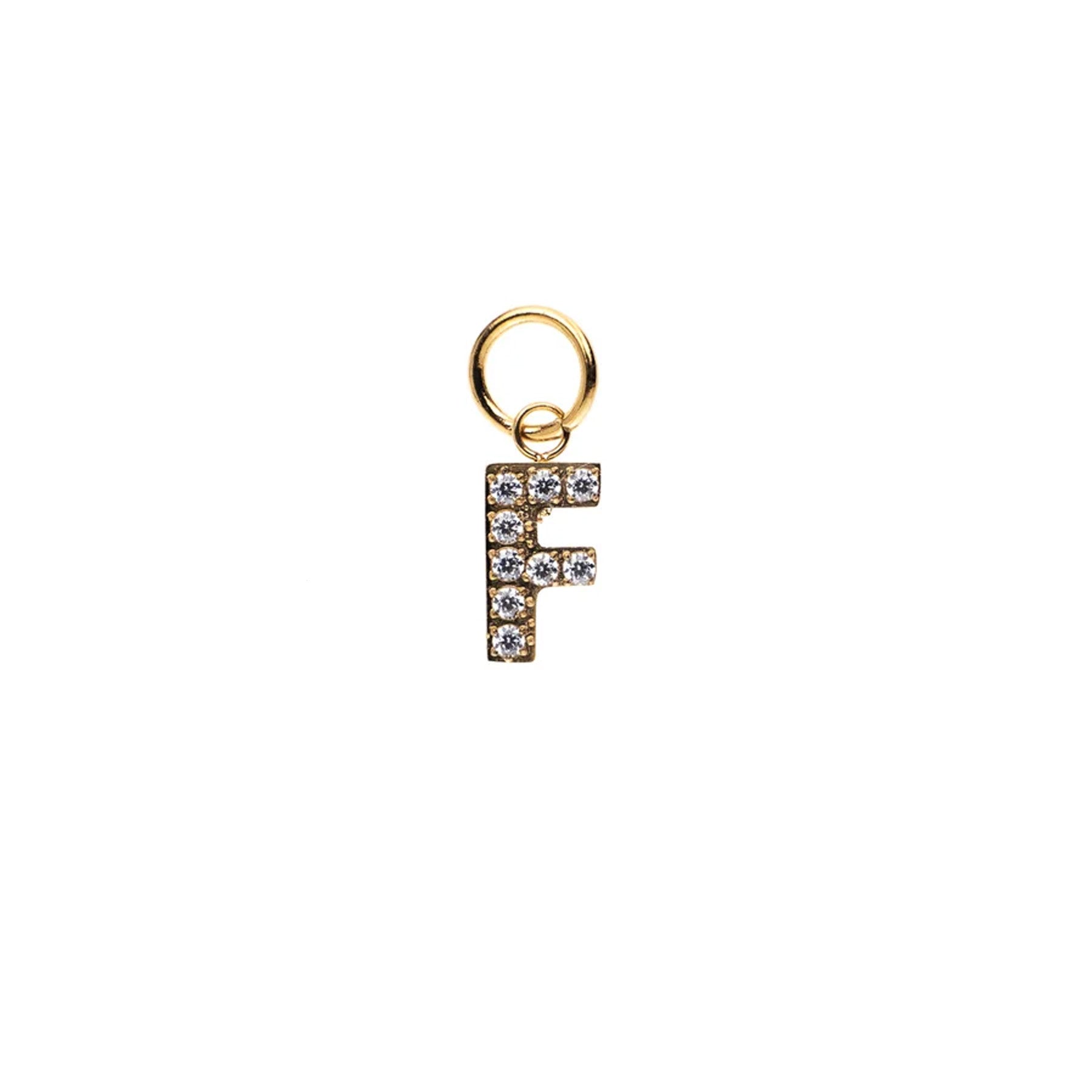 Crystal Letter Charm 'F'