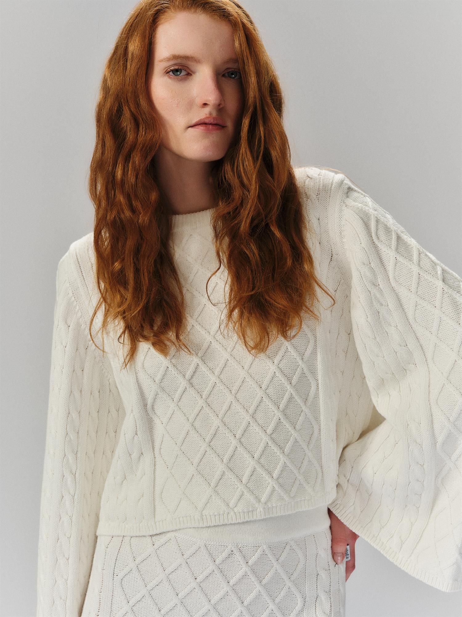 Jenna Cotton Sweater White